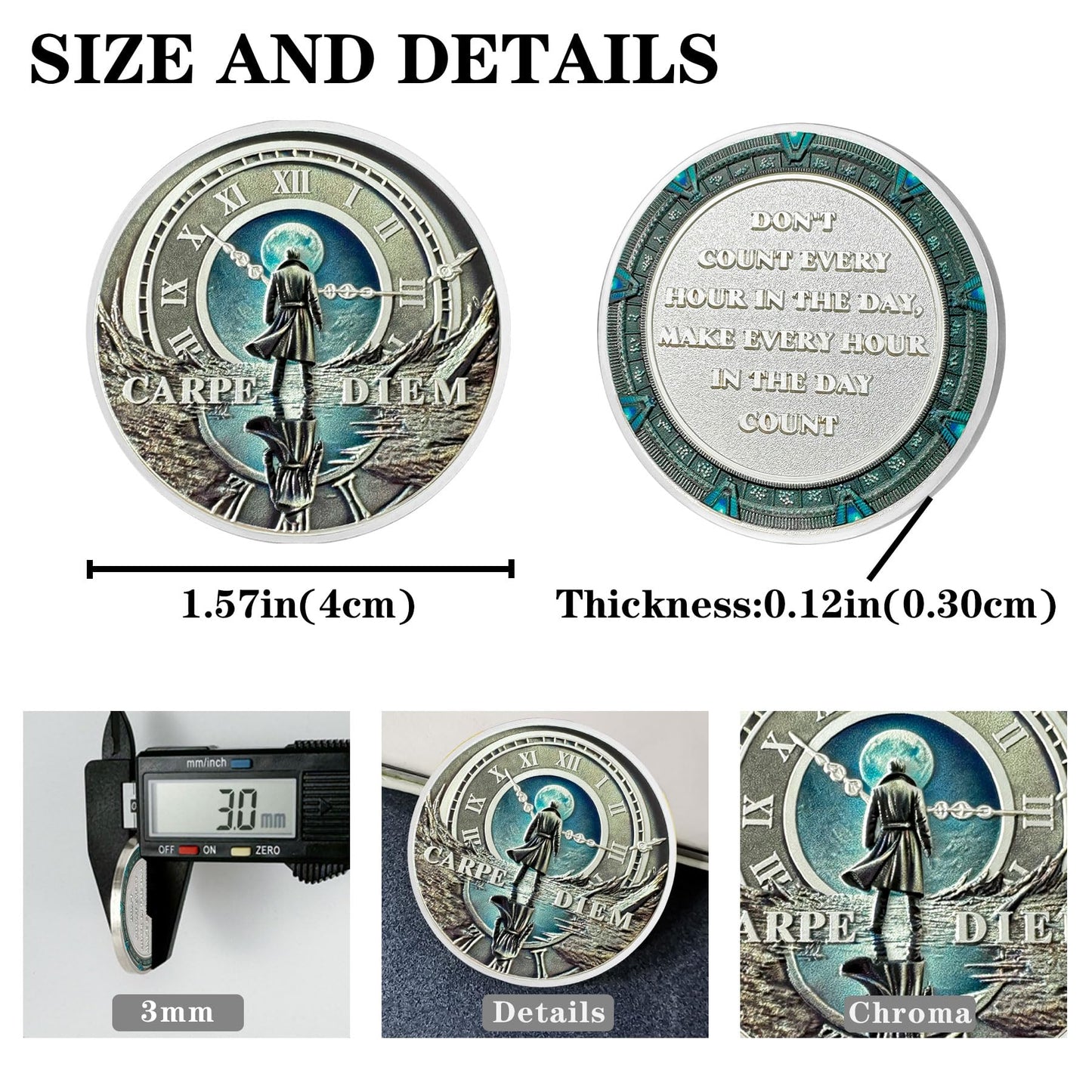 Time Traveler Overcoming Life's Challenge Coin mysite