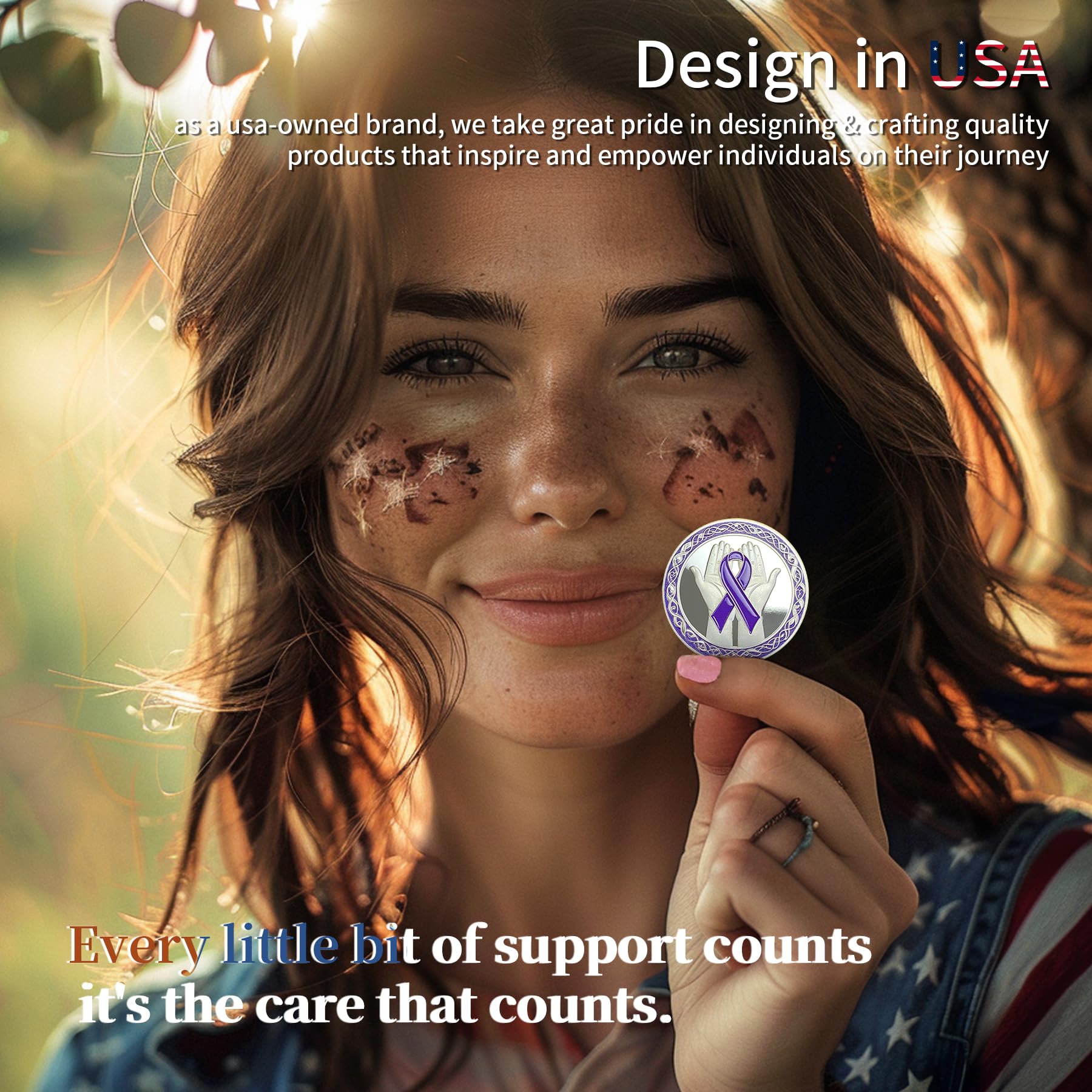 Original Purple Ribbon Domestic Violence Awareness Coin mysite