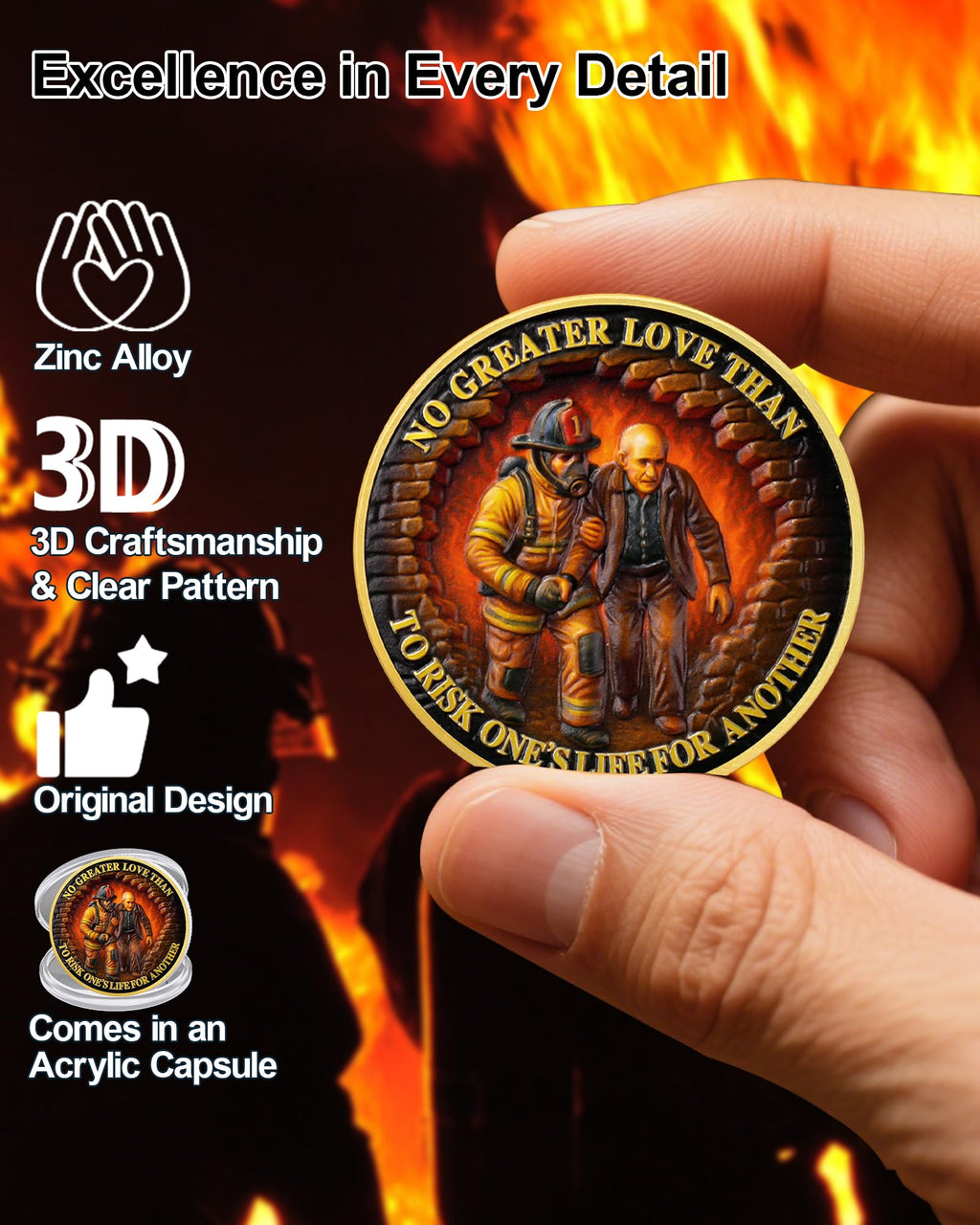 Firefighter Rescue Duty Honor Coin mysite