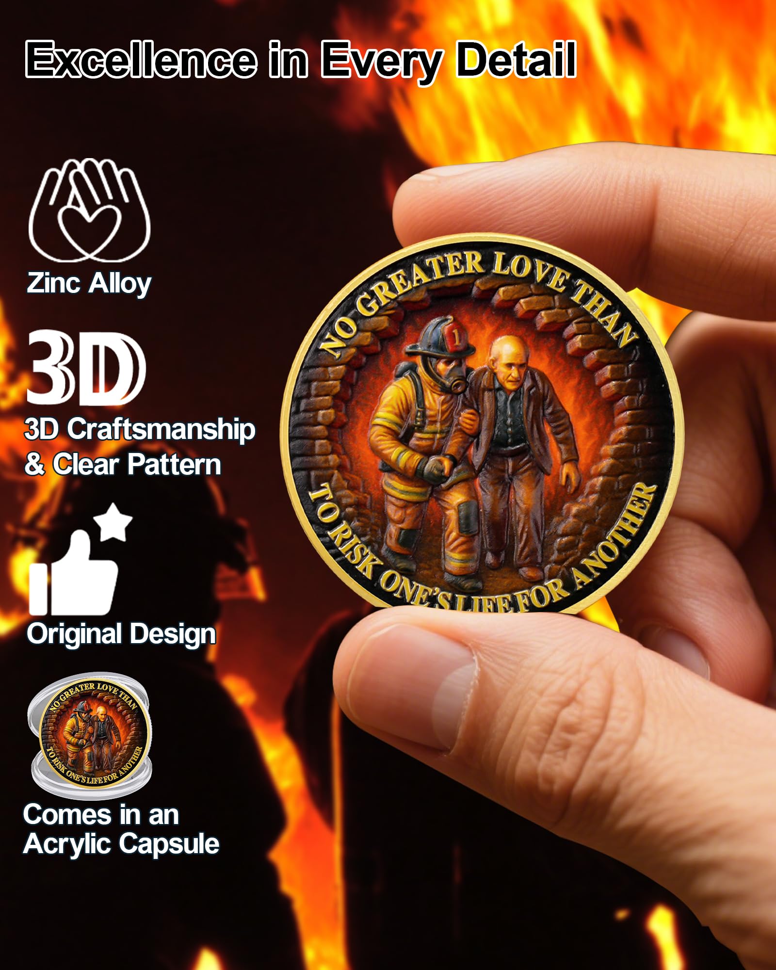 Firefighter Rescue Duty Honor Coin mysite