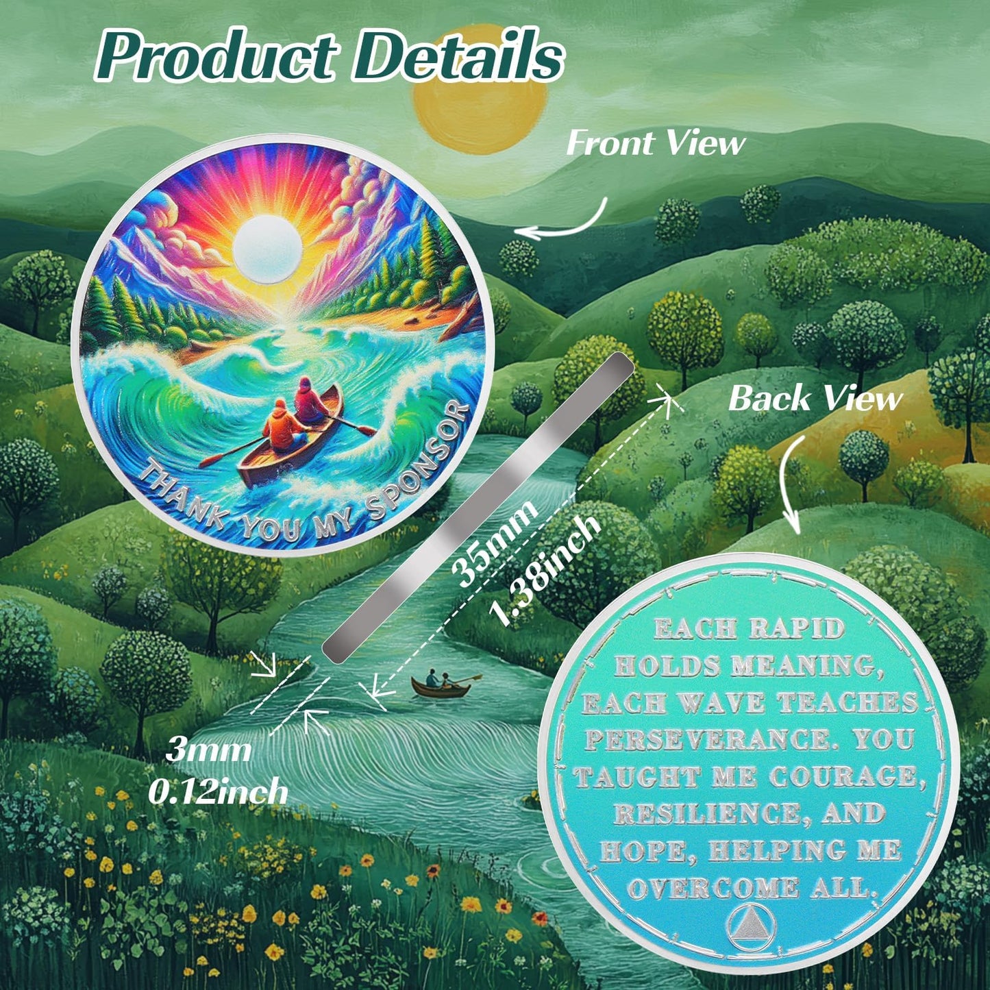 Thank You My Sponsor Sobriety Coin mysite