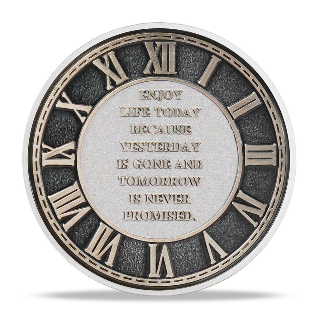 EDC Stoic Reminder Token Sunset & Floral Backgroind Inspiring Life & Death Stoicism Memento Mori Skull Challenge Coins mysite