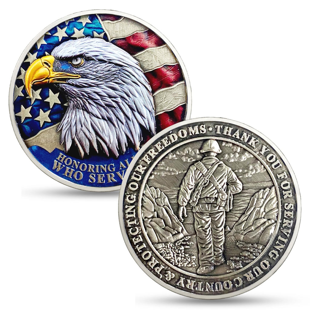 1 Pcs Veteran Challenge Coin Thank You for Your Service Military Challenge Coins mysite