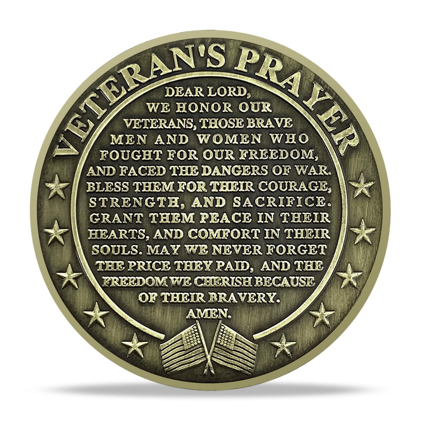 Military Veteran Challenge Coin with Statue of Liberty mysite