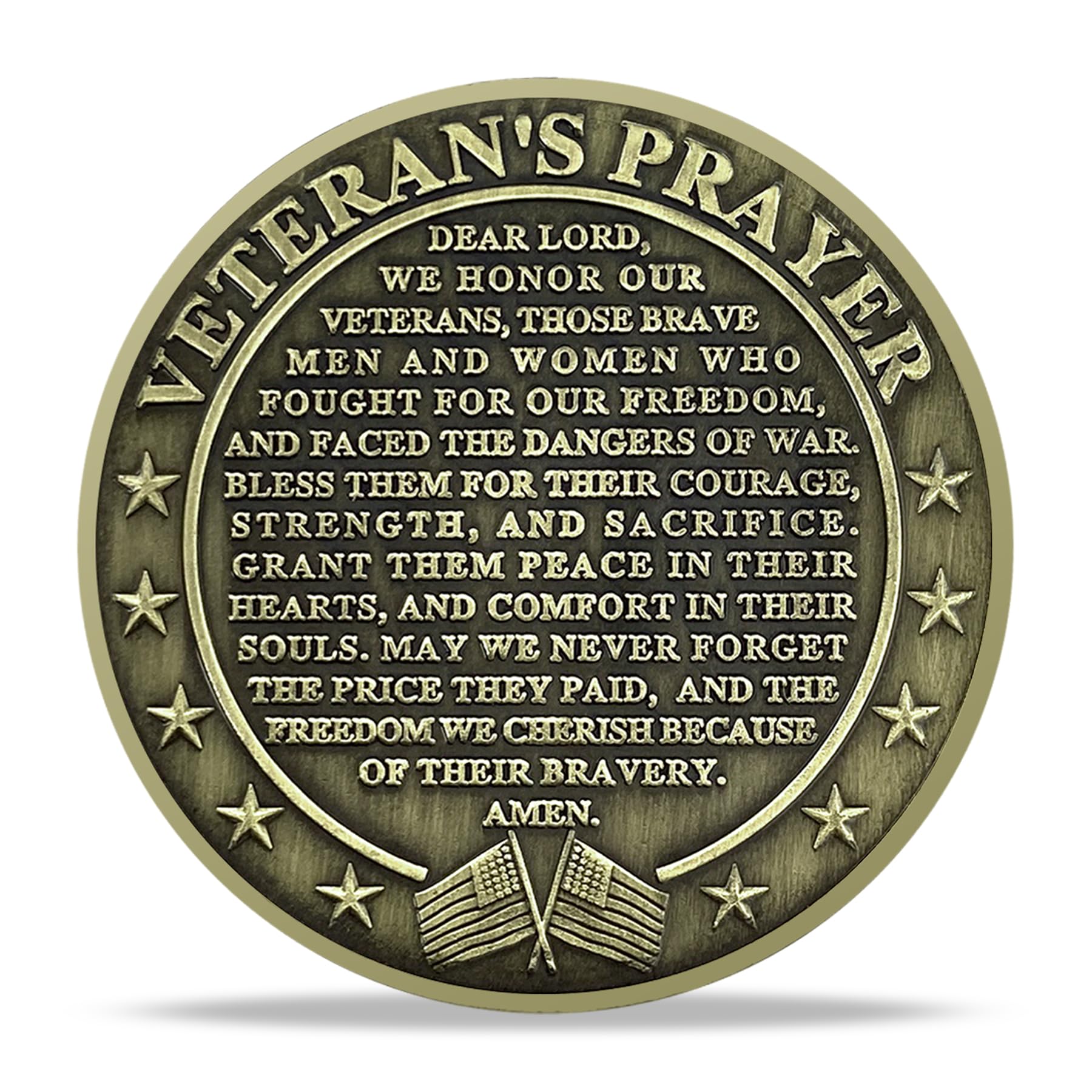 Military Veteran Challenge Coin with Statue of Liberty mysite