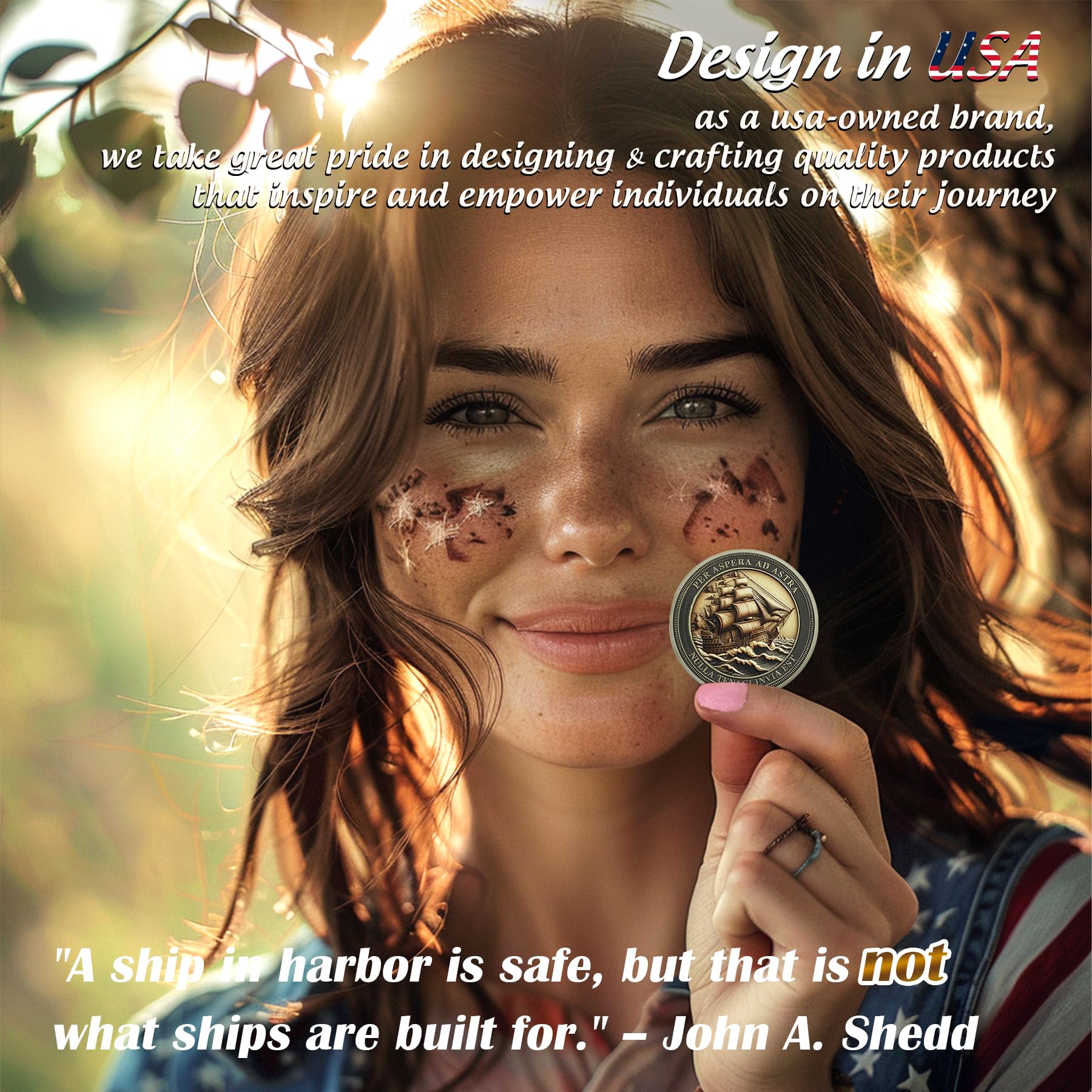 Sailing Anchor Inspiration  Symbol of Faith and Strength Encouragement Coin mysite