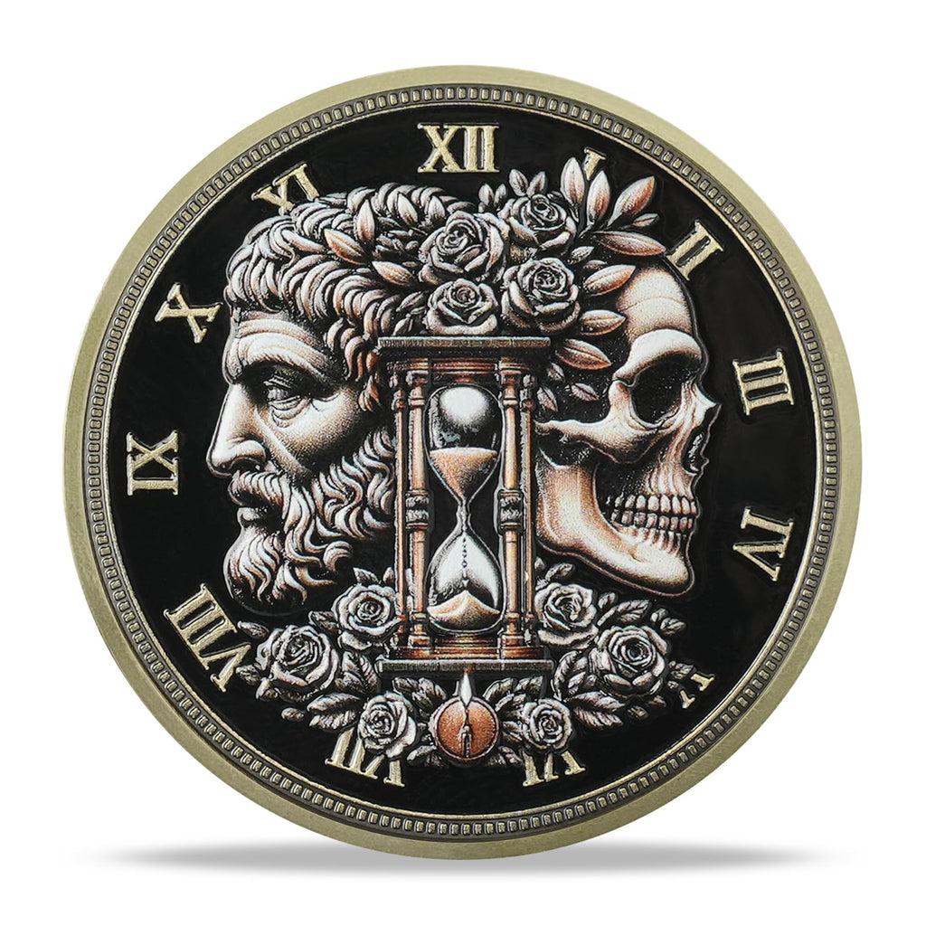 Daily Stoic Reminder Skull Challenge Memento Mori Coin mysite