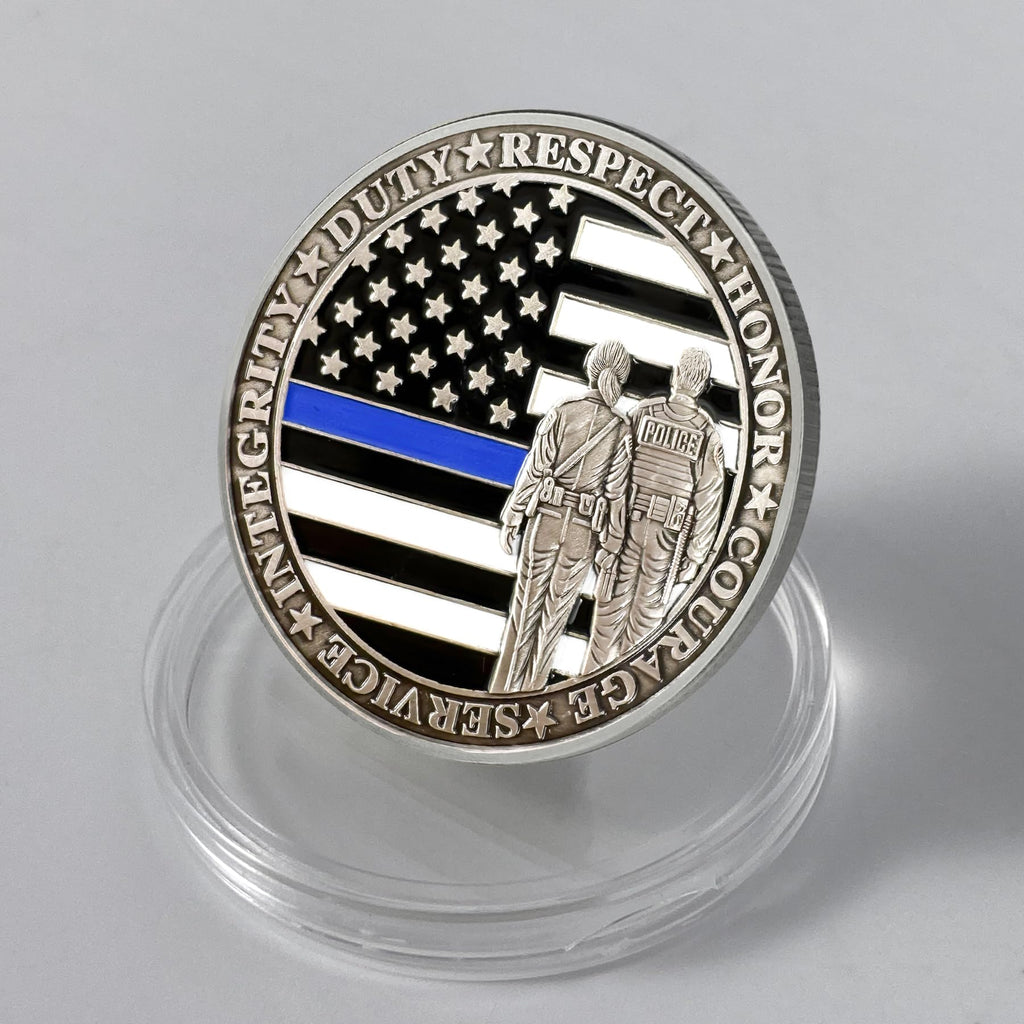 AtSKnSK Saint Michael Police Prayer Coin Patron Saint of Police Officers Police Law Enforcement Challenge Coin (Police Couple, 1) mysite