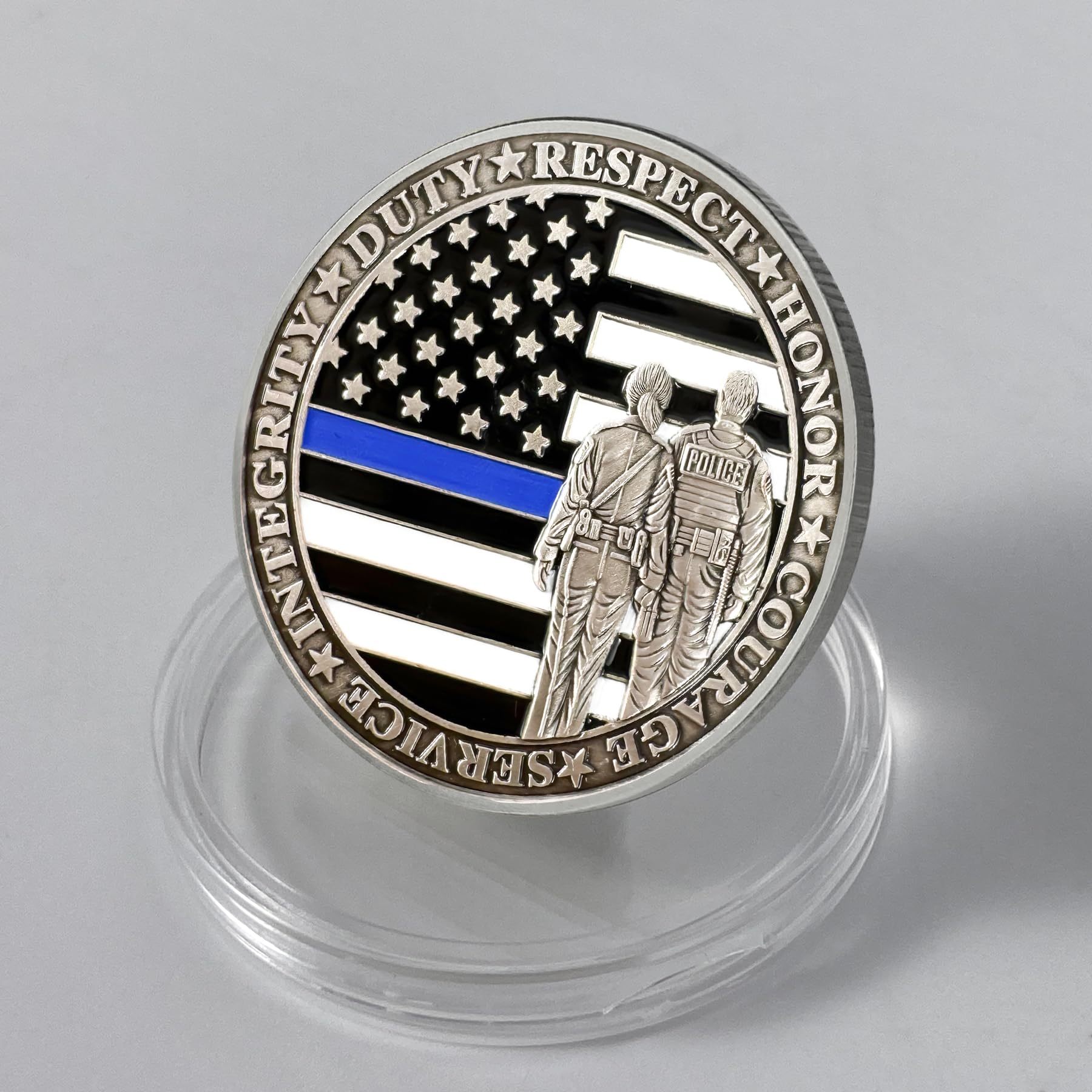 AtSKnSK Saint Michael Police Prayer Coin Patron Saint of Police Officers Police Law Enforcement Challenge Coin (Police Couple, 1) mysite