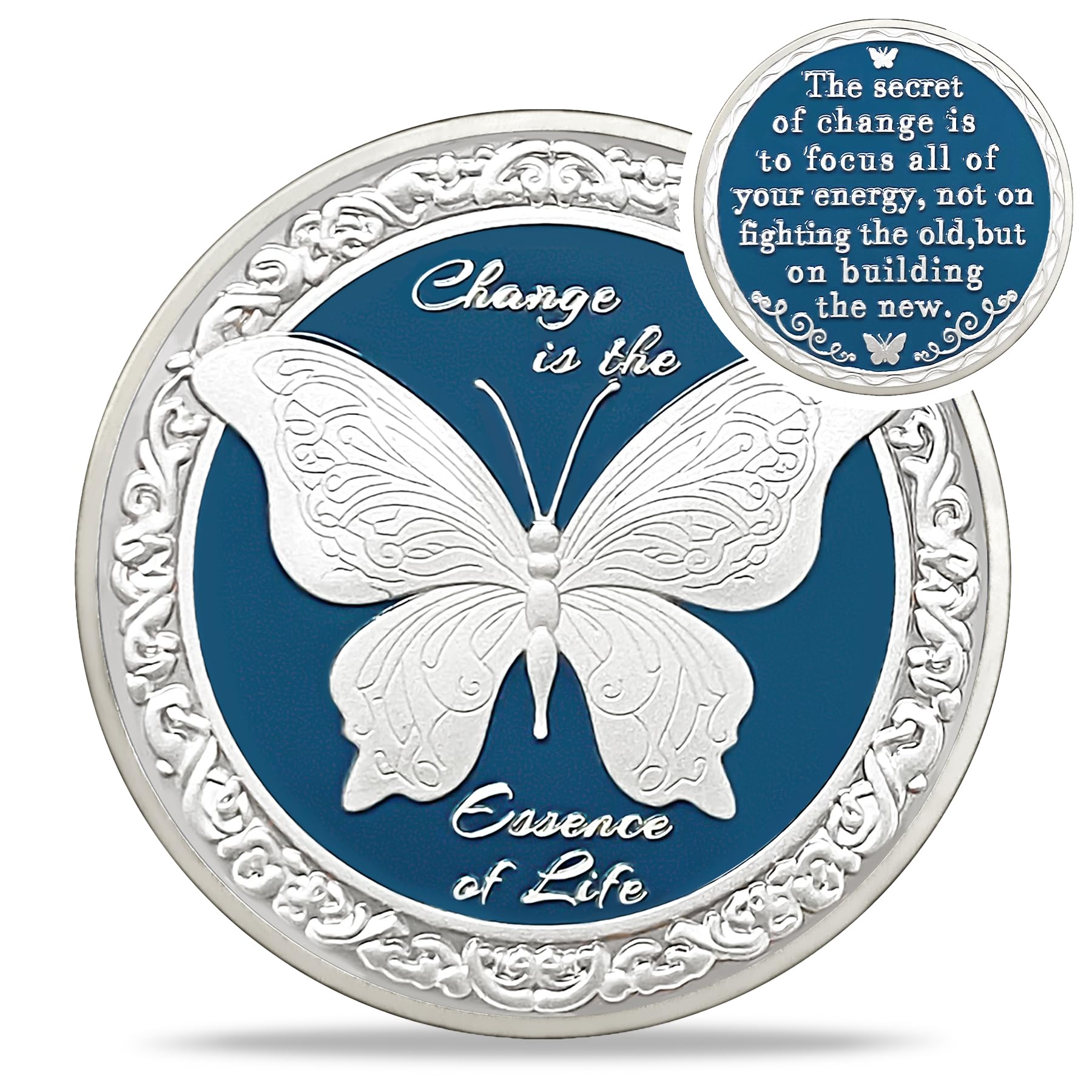 Vintage Reborn Butterfly Sobriety Coin mysite