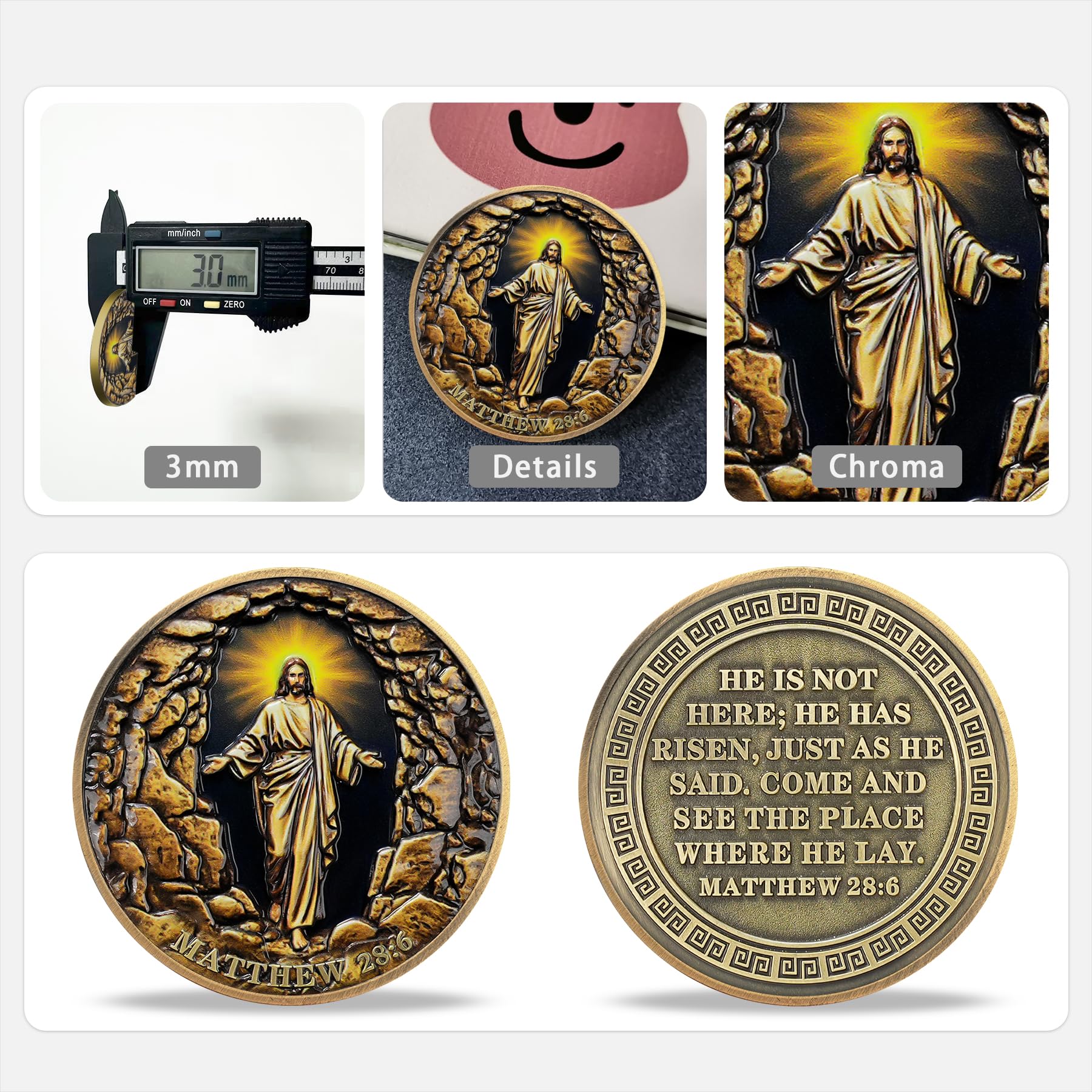 Jesus Stone Tomb Resurrection Religious Coin mysite