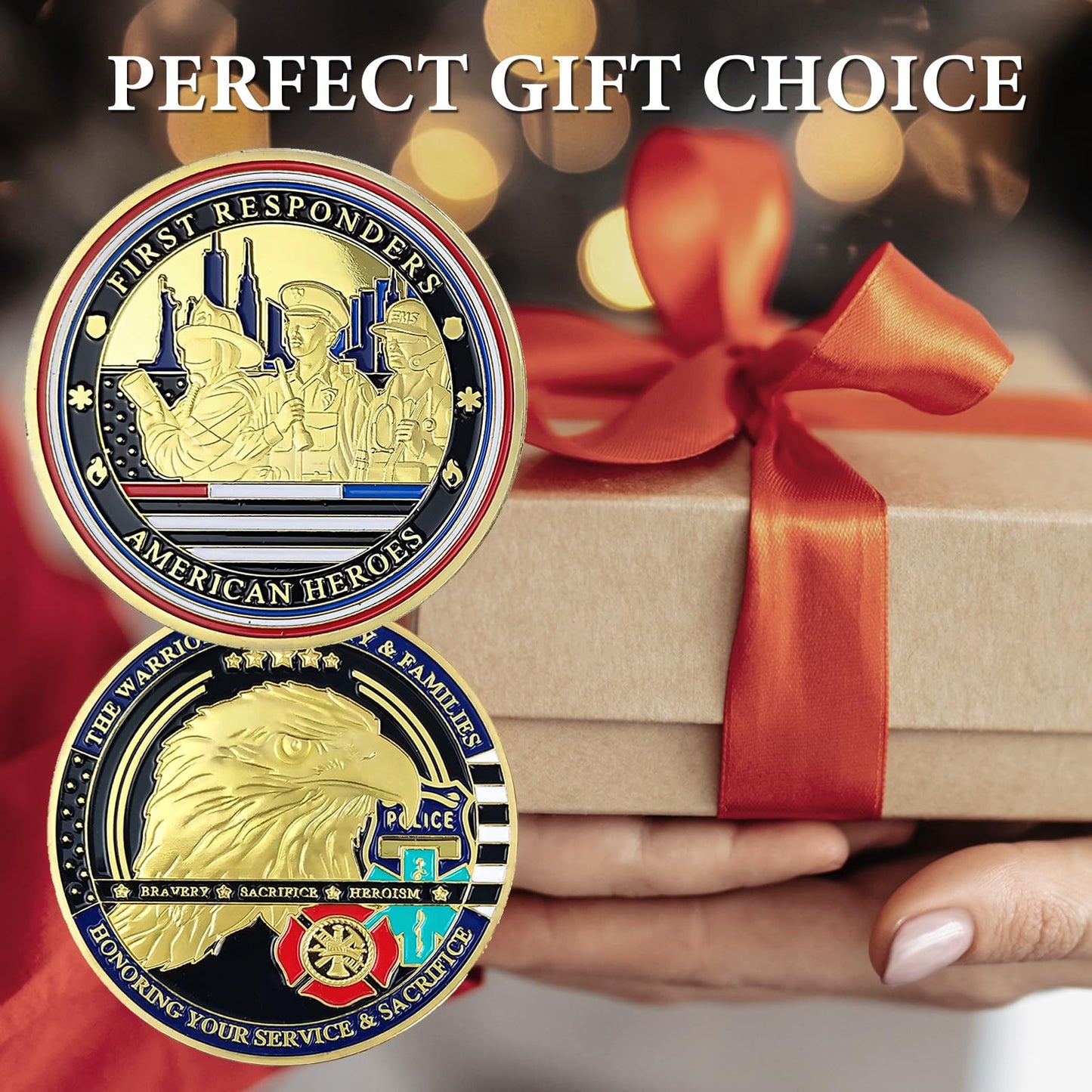 Honor American Heroes EMS Police Firefighter Coin mysite