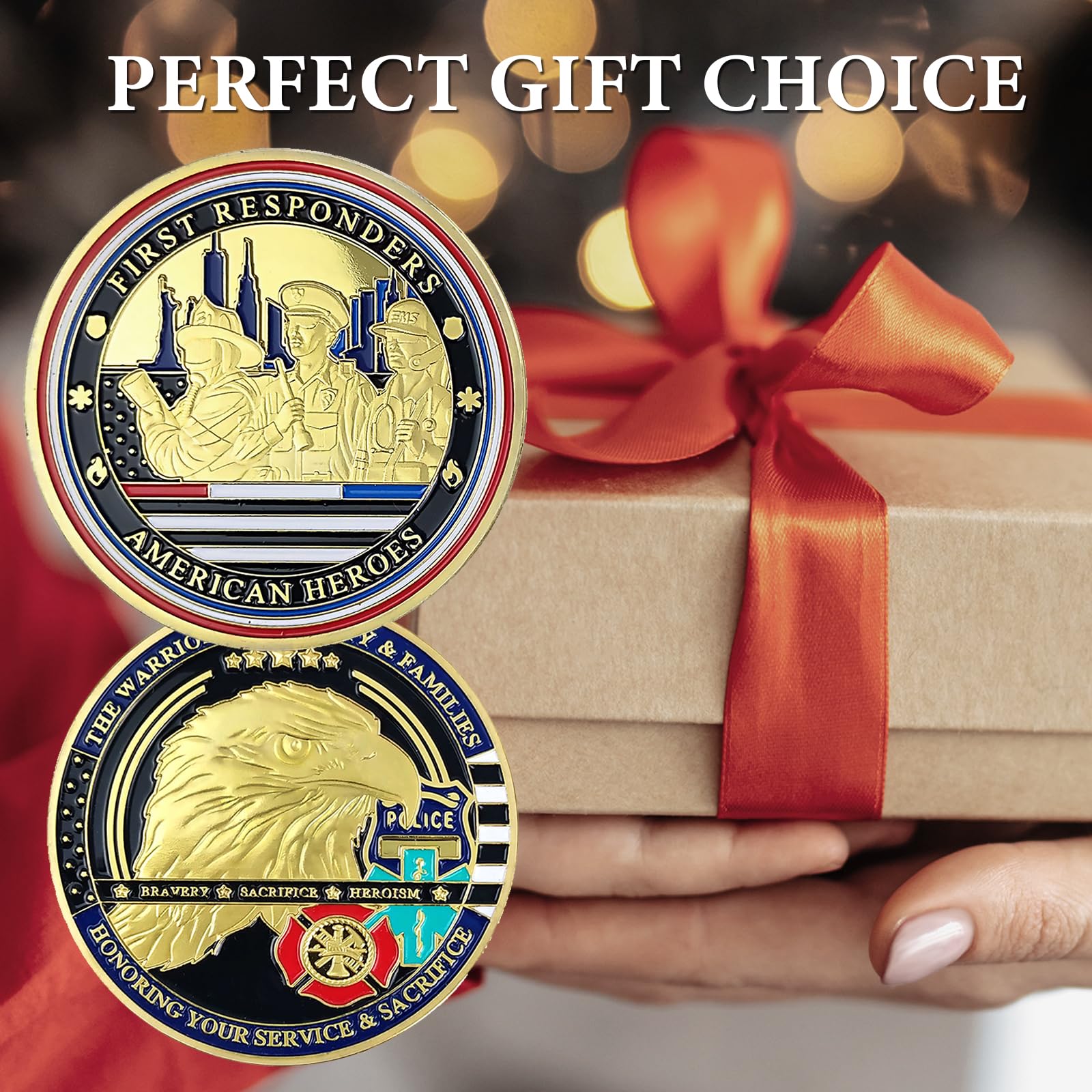 Honor American Heroes EMS Police Firefighter Coin mysite