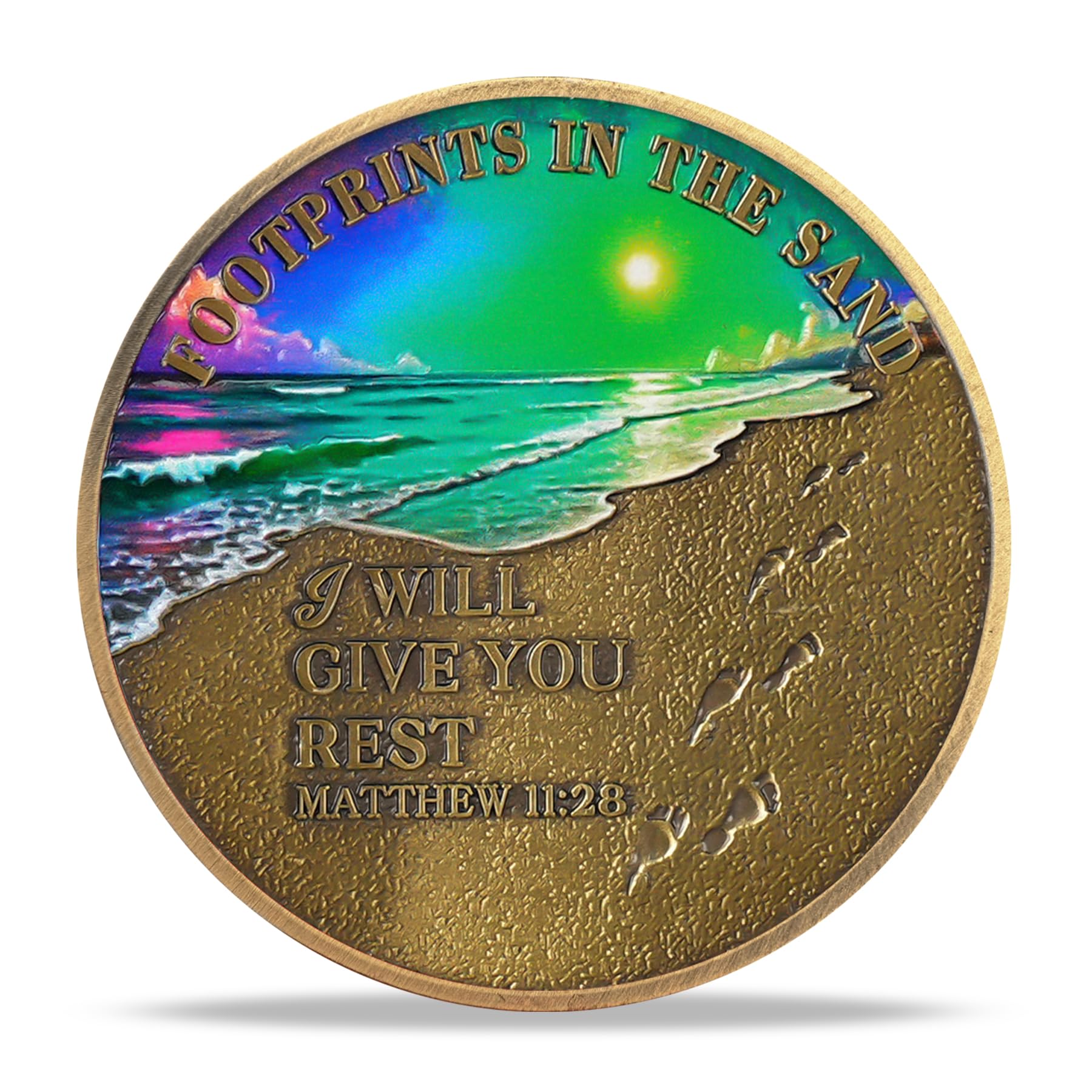 Beach Footprints Religious Coin mysite