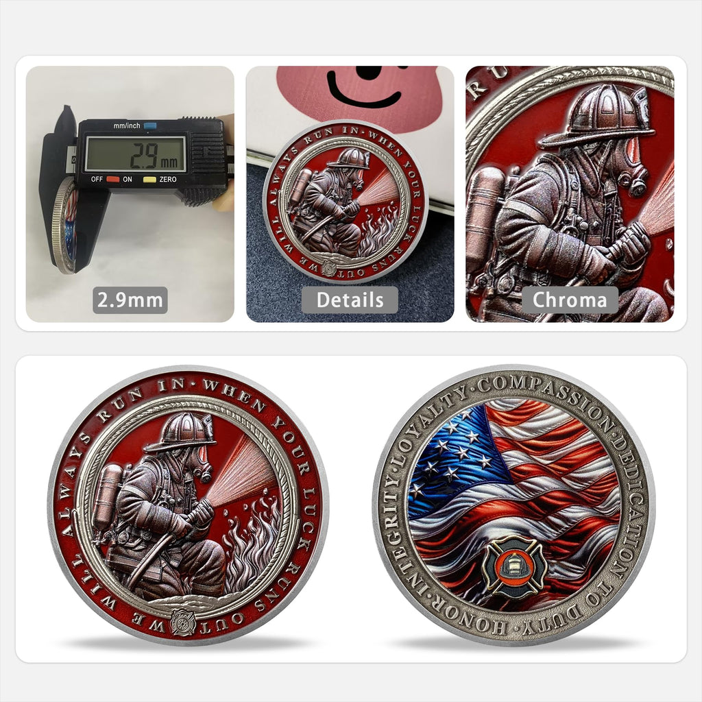 Masked Firefighter Courage & Honor Challenge Coin mysite