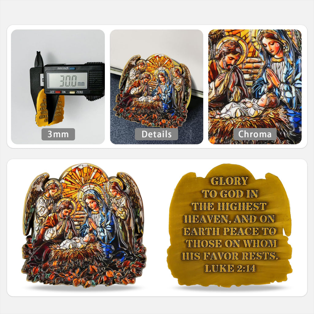 Nativity Scene Religious Coin: Gift & Inspire mysite