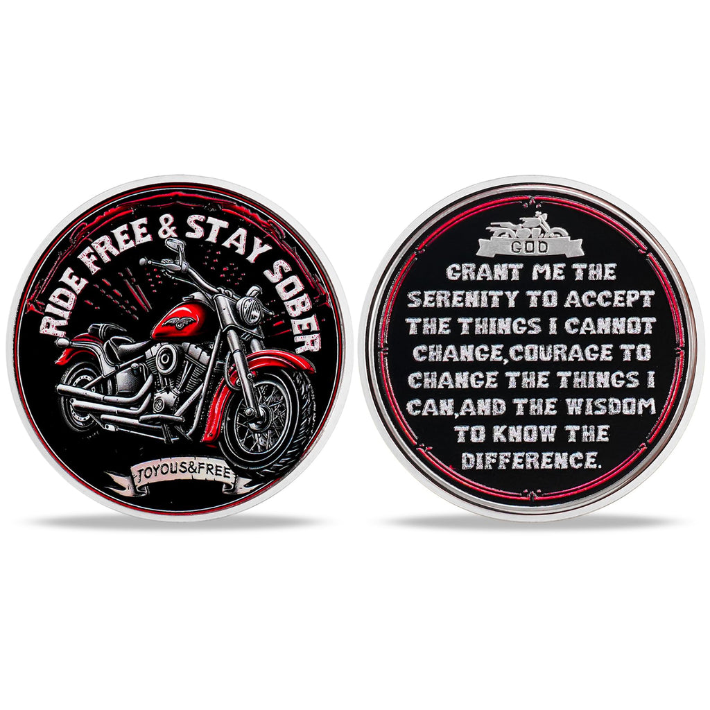 Inspirational Recovery Motorcycle Soberity Challenge Coin mysite