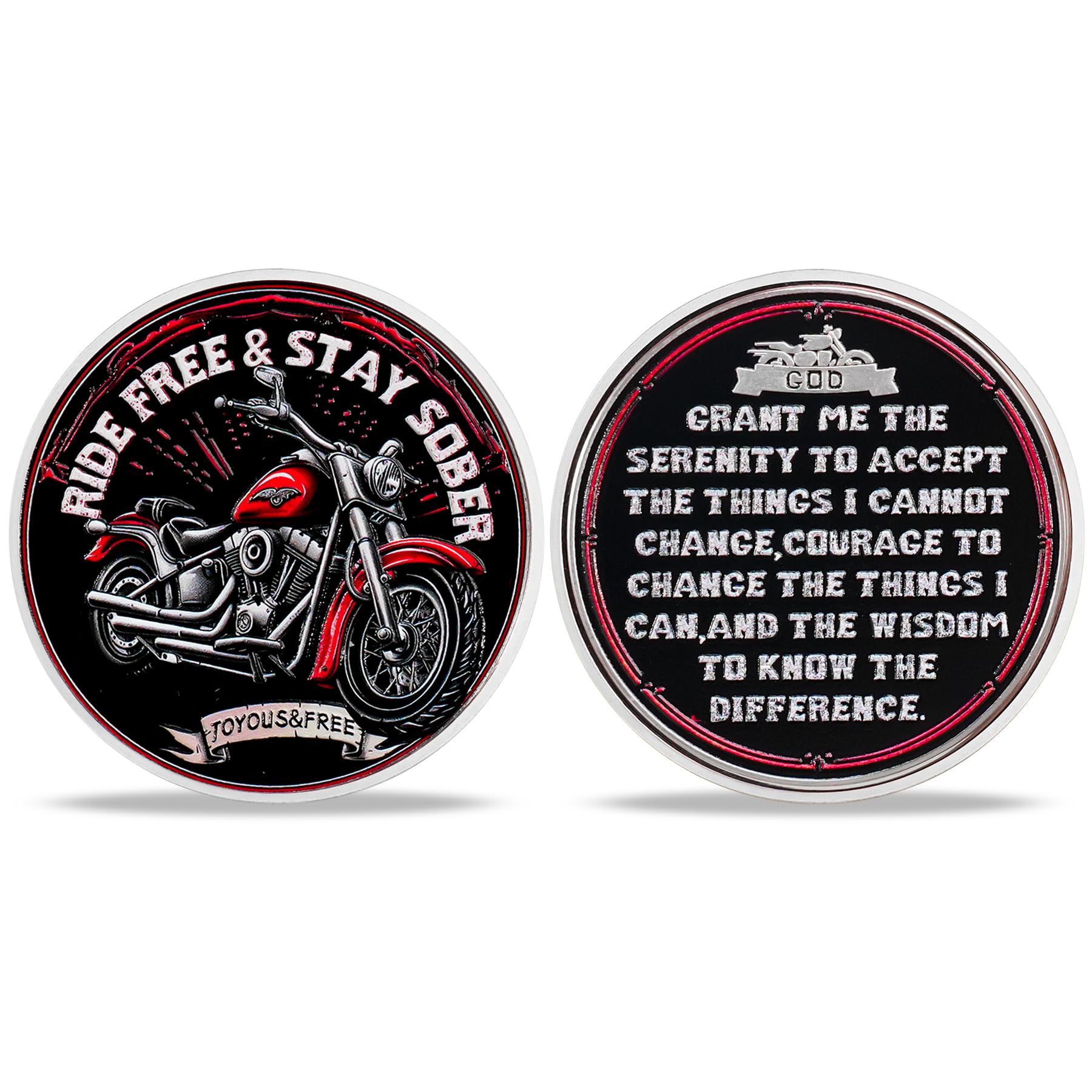Inspirational Recovery Motorcycle Soberity Challenge Coin mysite