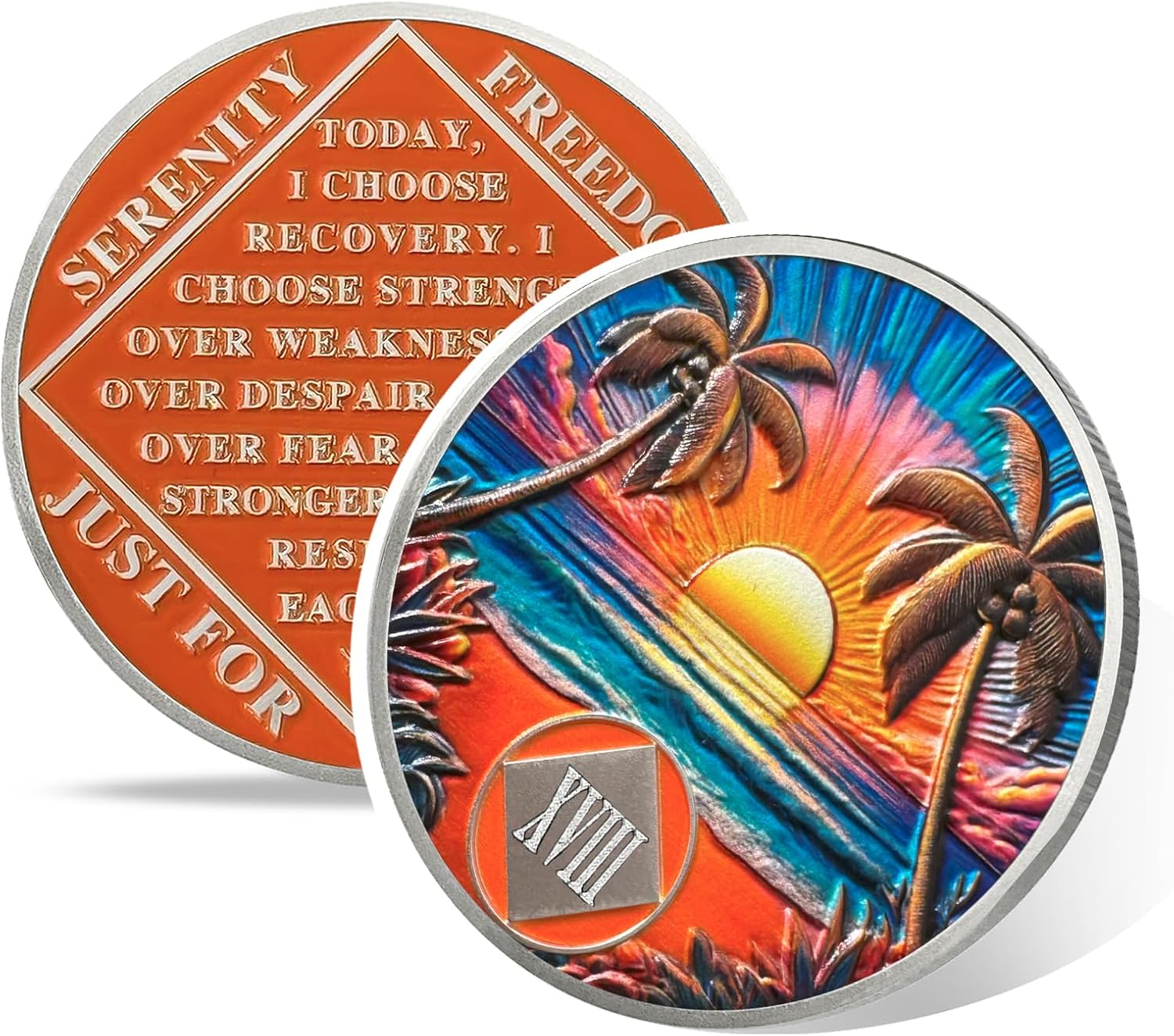 Personalized Beach Sunset Sobriety Coin mysite