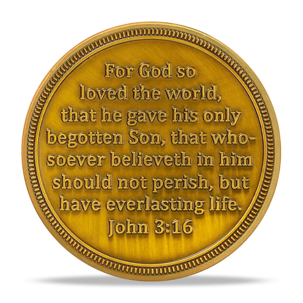 God Loved The World John 3:16 Verse Christian Challenge Coin mysite