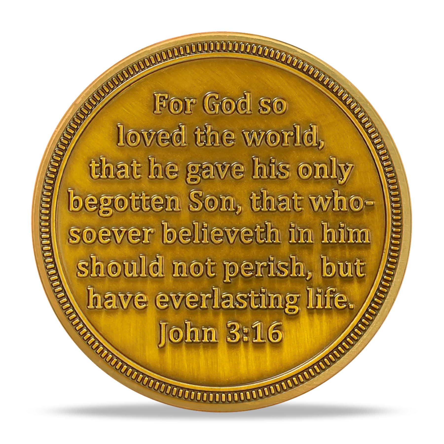 God Loved The World John 3:16 Verse Christian Challenge Coin mysite