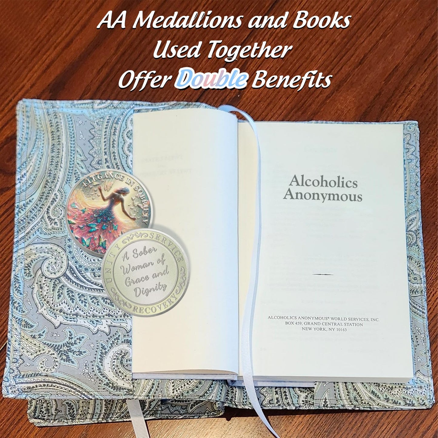 Personalized Celebrate Narcotics Alcoholics Sister Power Addiction Artsy Grace Women Sobriety Coin mysite