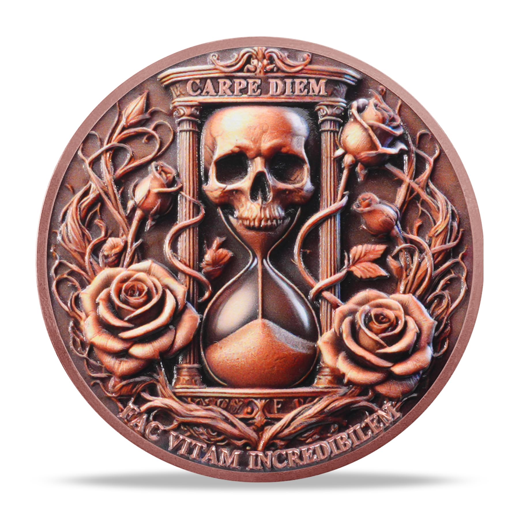 Stoic Reminder Memento Mori Coin Skull Challenge Coins mysite