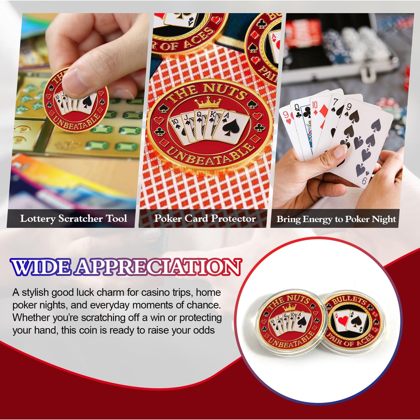 Poker Card Protectors  Good Luck Guard Coin mysite