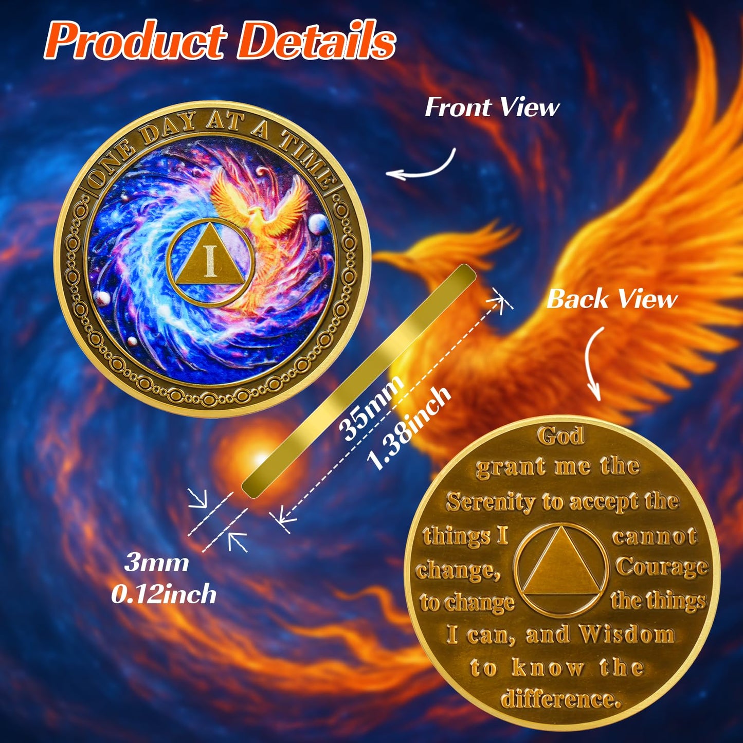Personalized Phoenix Rebirth Sobriety Coin mysite