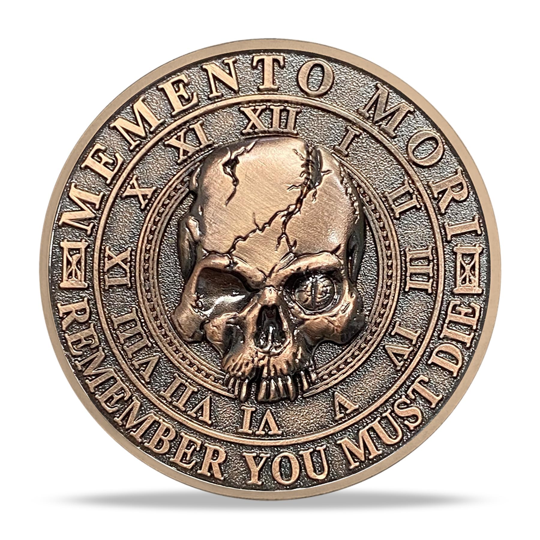 Tree of Life Skull Tempus Fugit Stoic Reminder Memento Mori Vivere Coin mysite