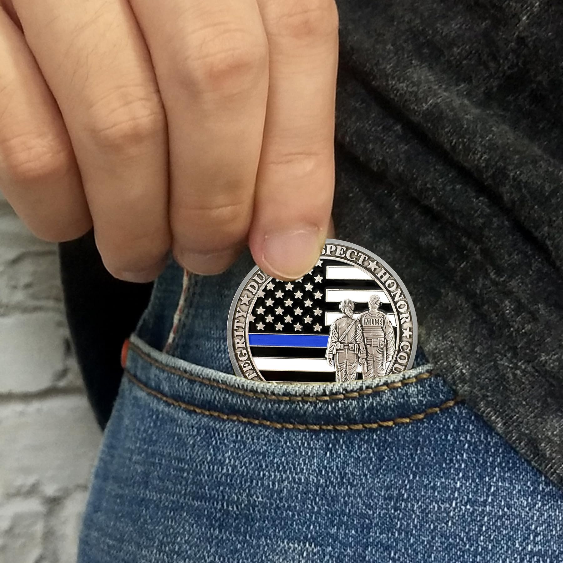 AtSKnSK Saint Michael Police Prayer Coin Patron Saint of Police Officers Police Law Enforcement Challenge Coin (Police Couple, 1) mysite