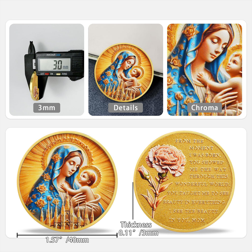 Virgin Mary and Holy Child Jesus Christian Coin mysite