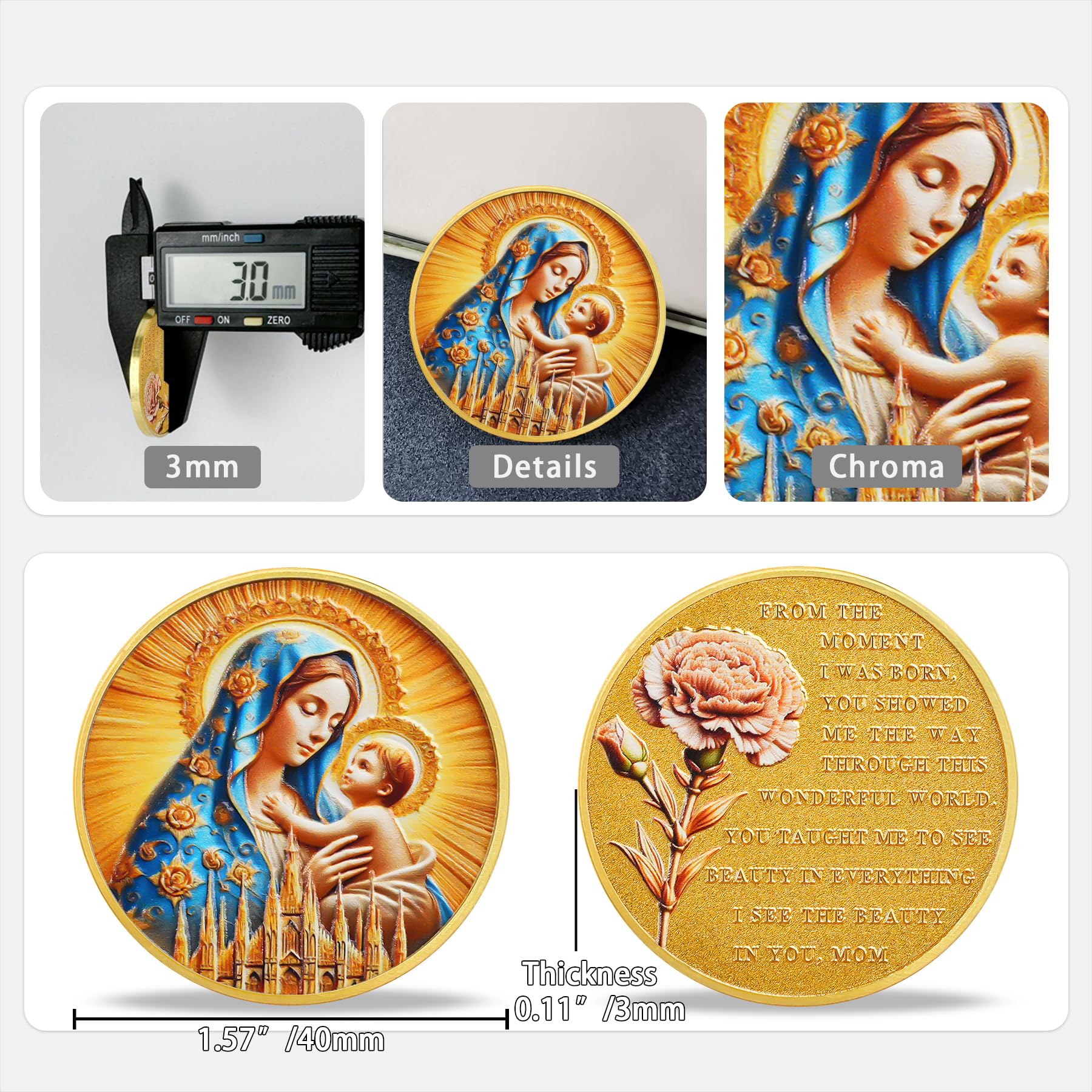 Virgin Mary and Holy Child Jesus Christian Coin mysite