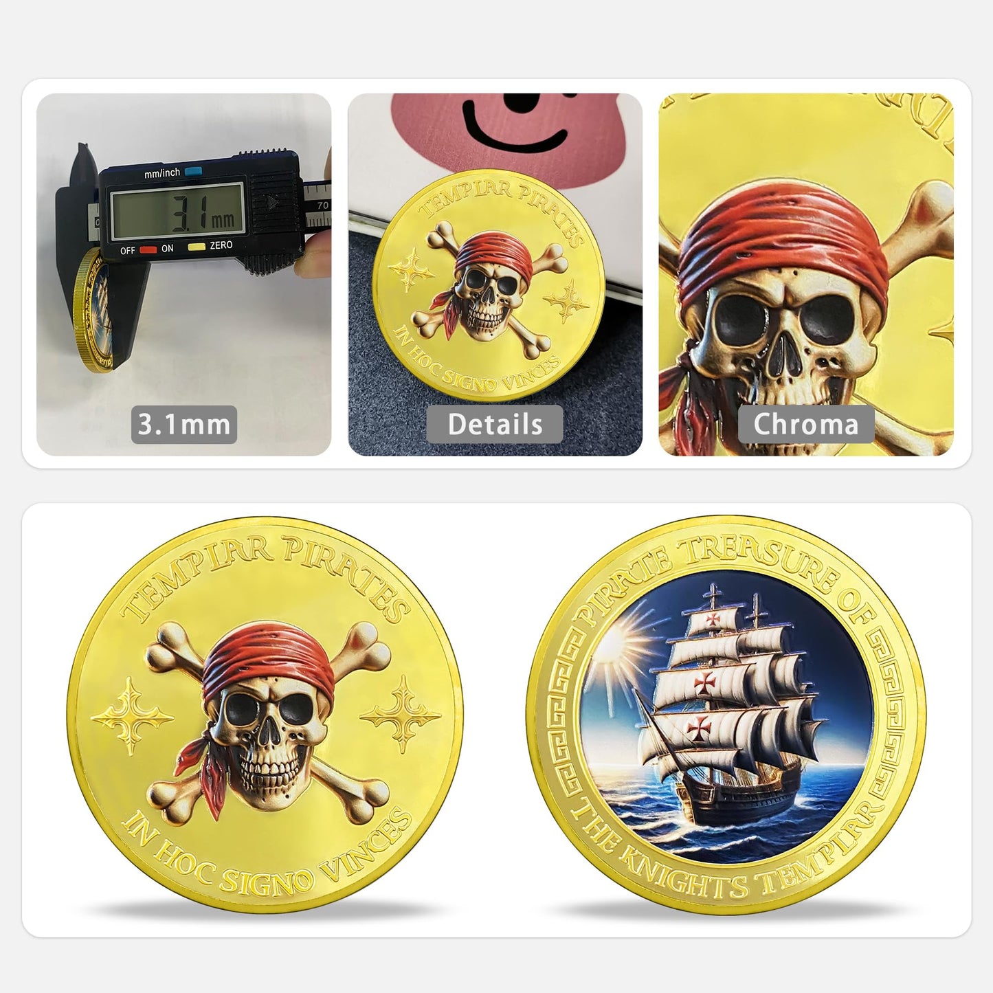 Legendary Treasure Pirates Challenge Coin mysite