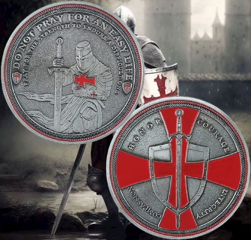 Knights Templar Armor Of God Challenge Coin Gifts for Christian🎁 mysite