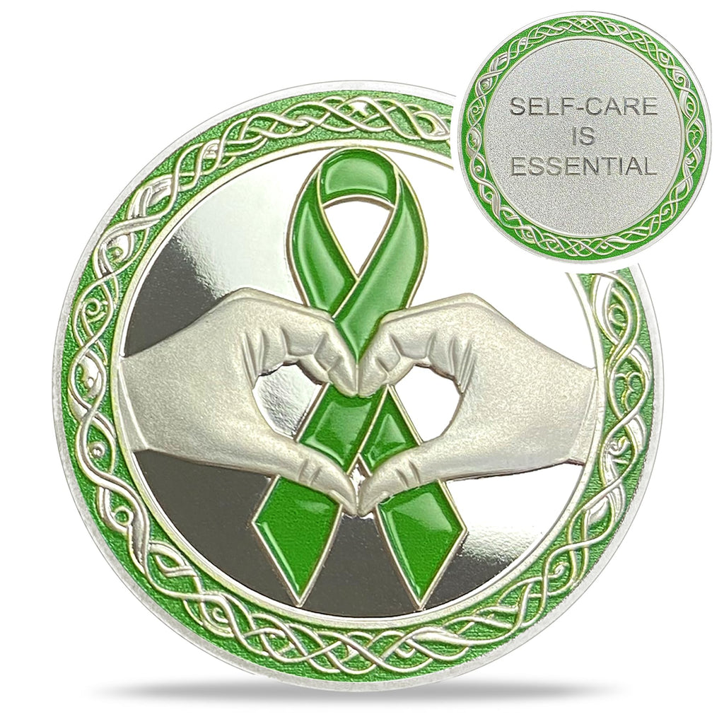 Original Green Ribbon Love Mental Health Awareness Coin mysite
