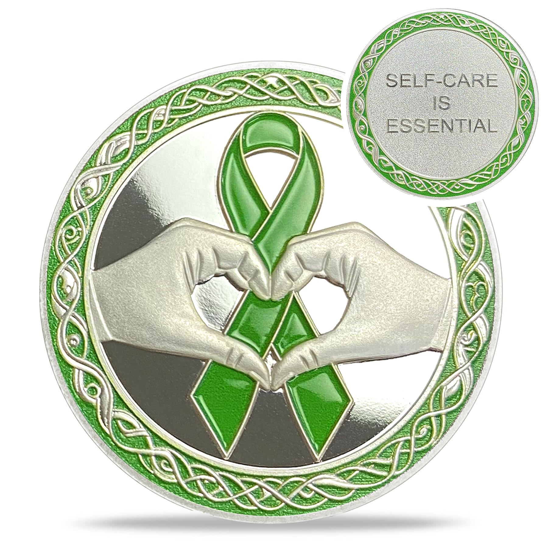Original Green Ribbon Love Mental Health Awareness Coin mysite