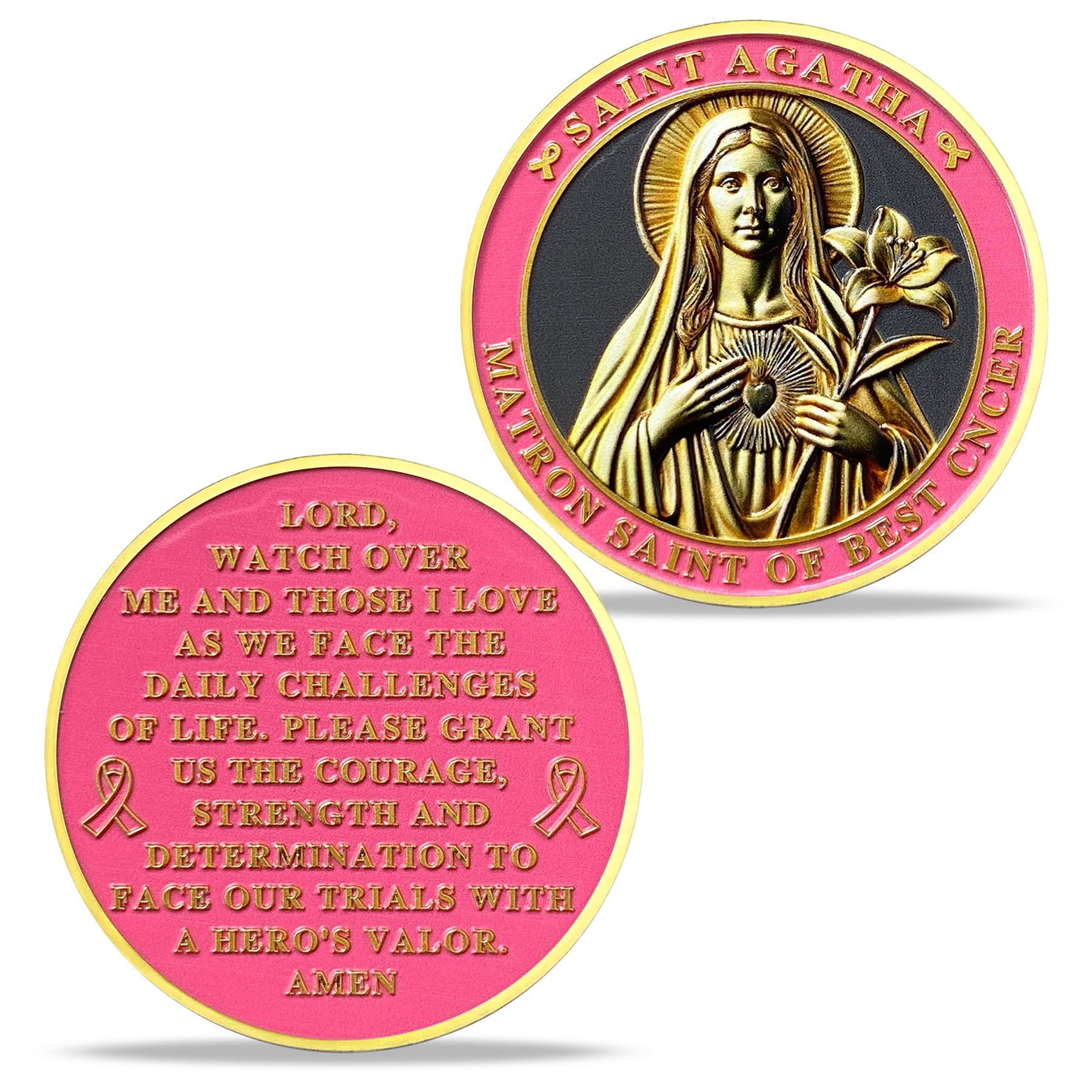 Saint Agatha Breast Cancer Protection Coin mysite