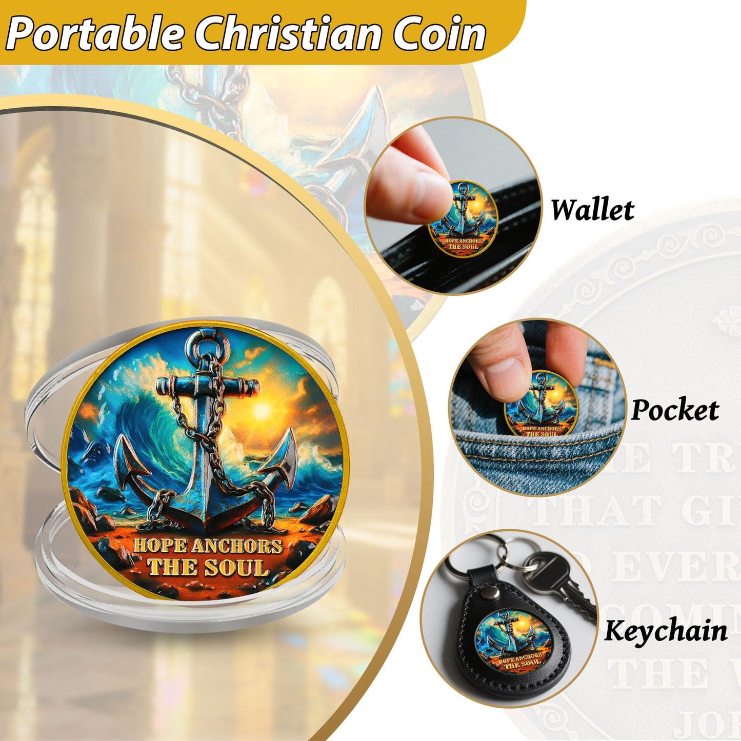 Hope Anchors The Soul Christian Navy Challenge Coin mysite