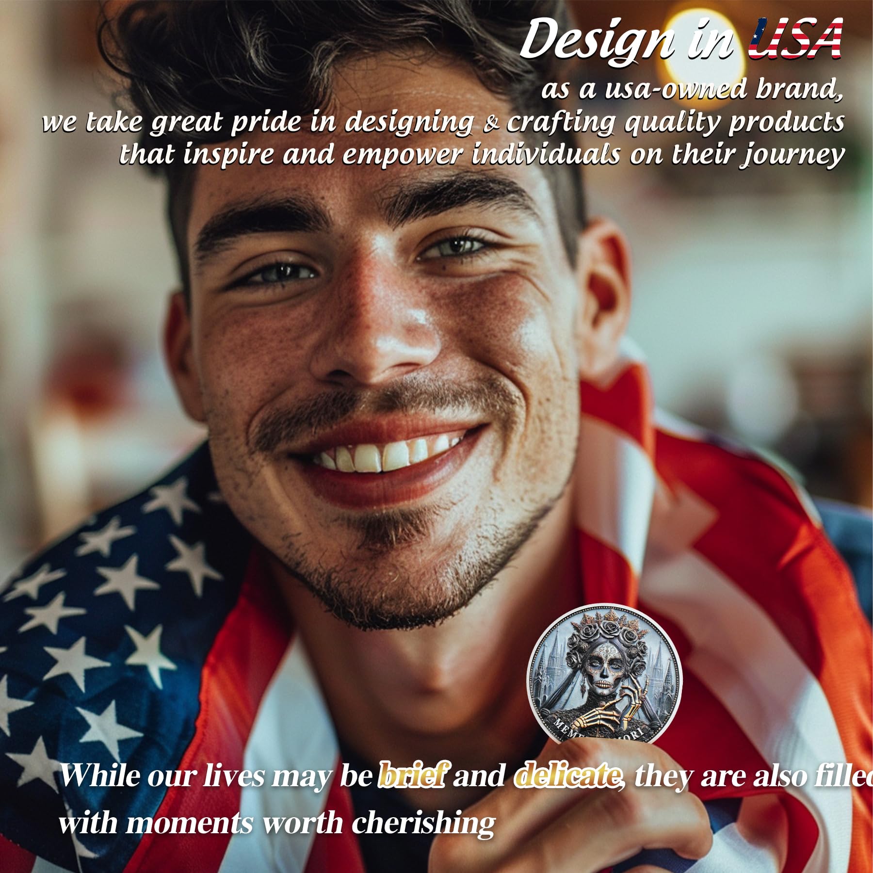 Skull Butterfly Stoic Gothic Queen Memento Mori Coin mysite