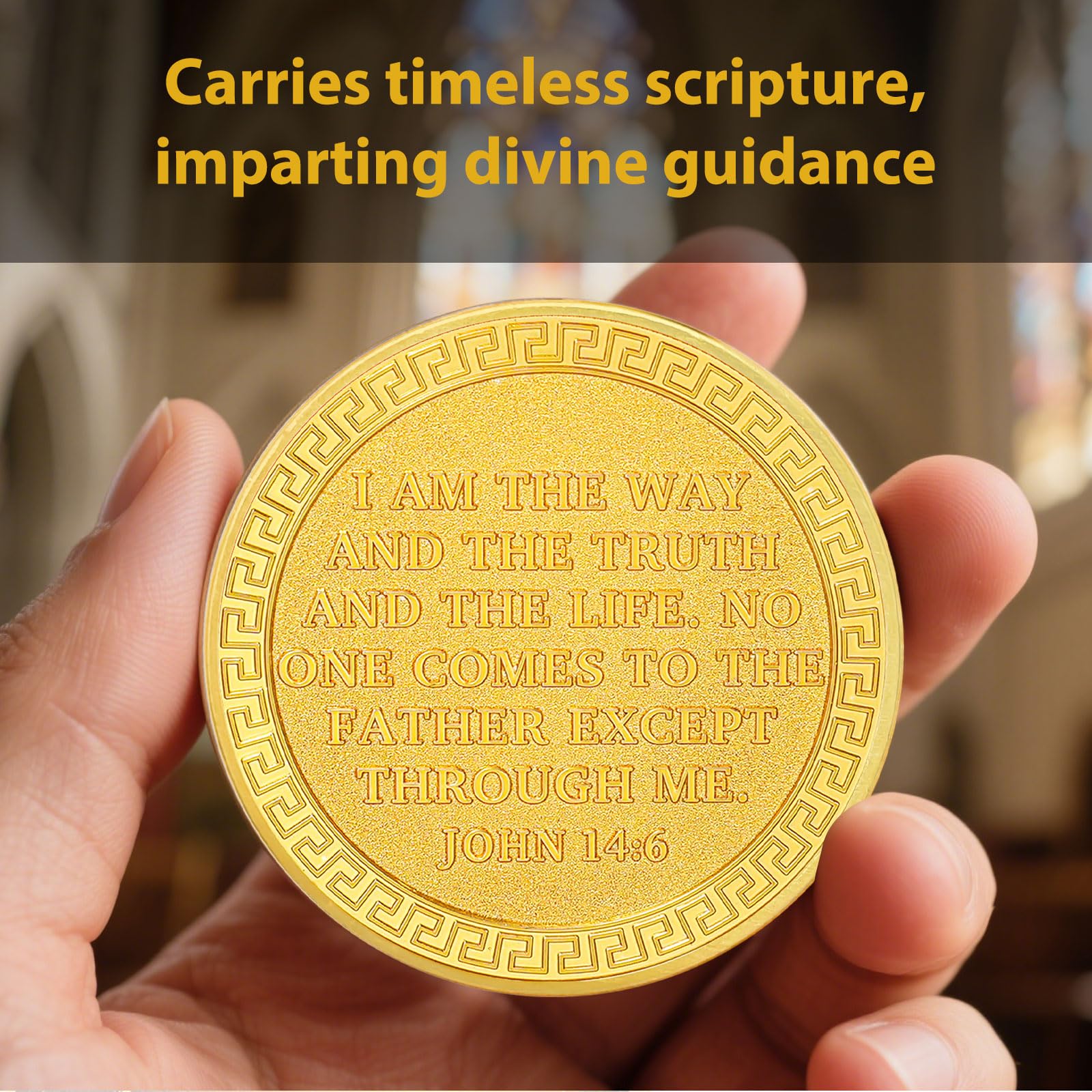 Christian Challenge Coin The Way Coin with John 14:6 Bible Verse mysite