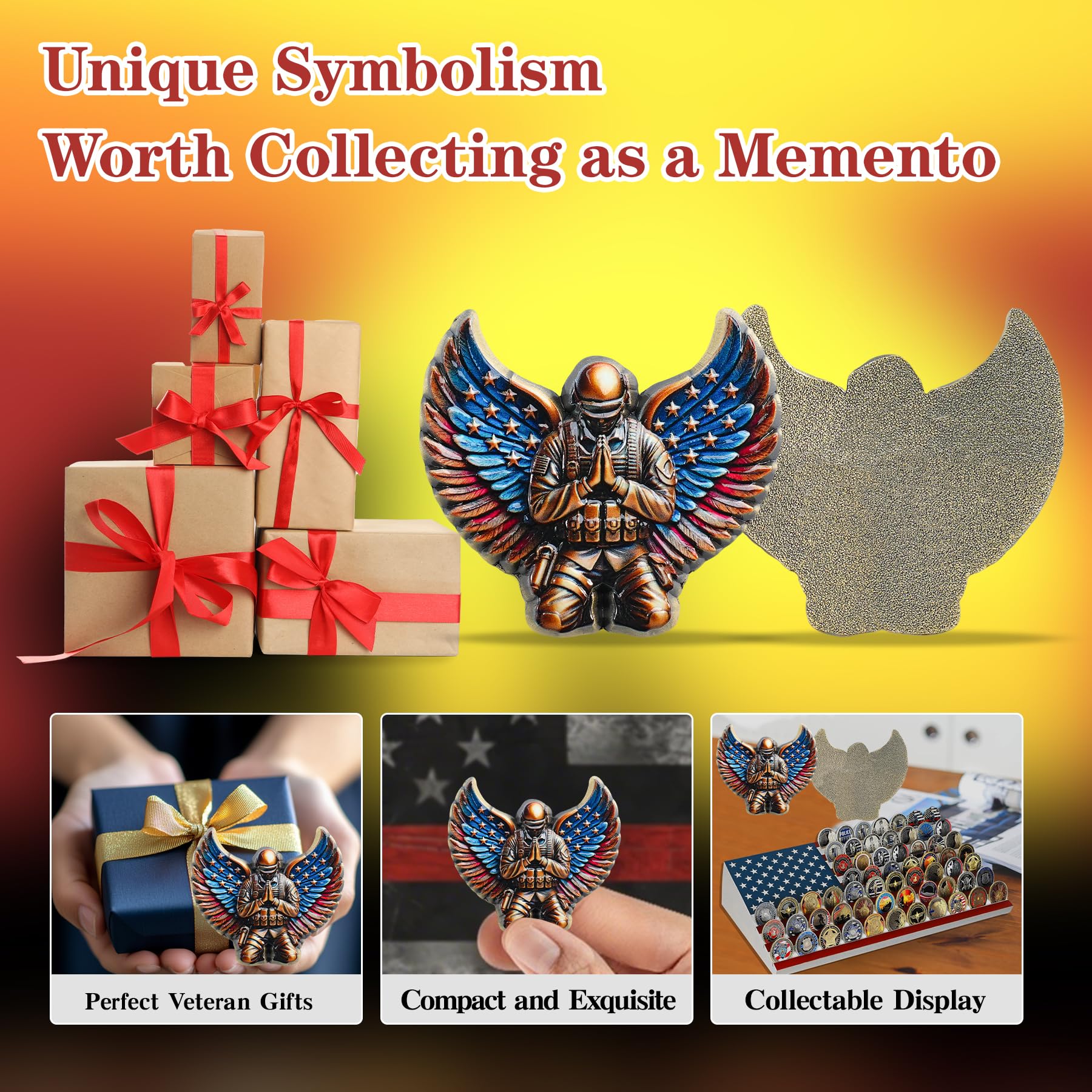 Guardian Wings Shaped Appreciation Veterans Challenge Coins mysite