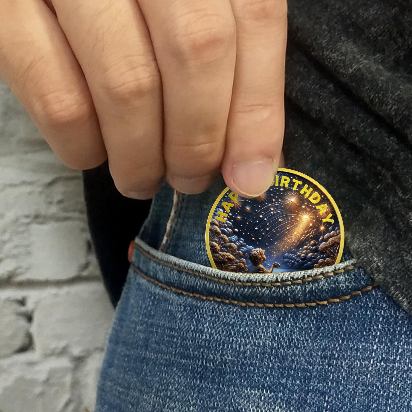 Shooting Star Wish Birthday Coin mysite