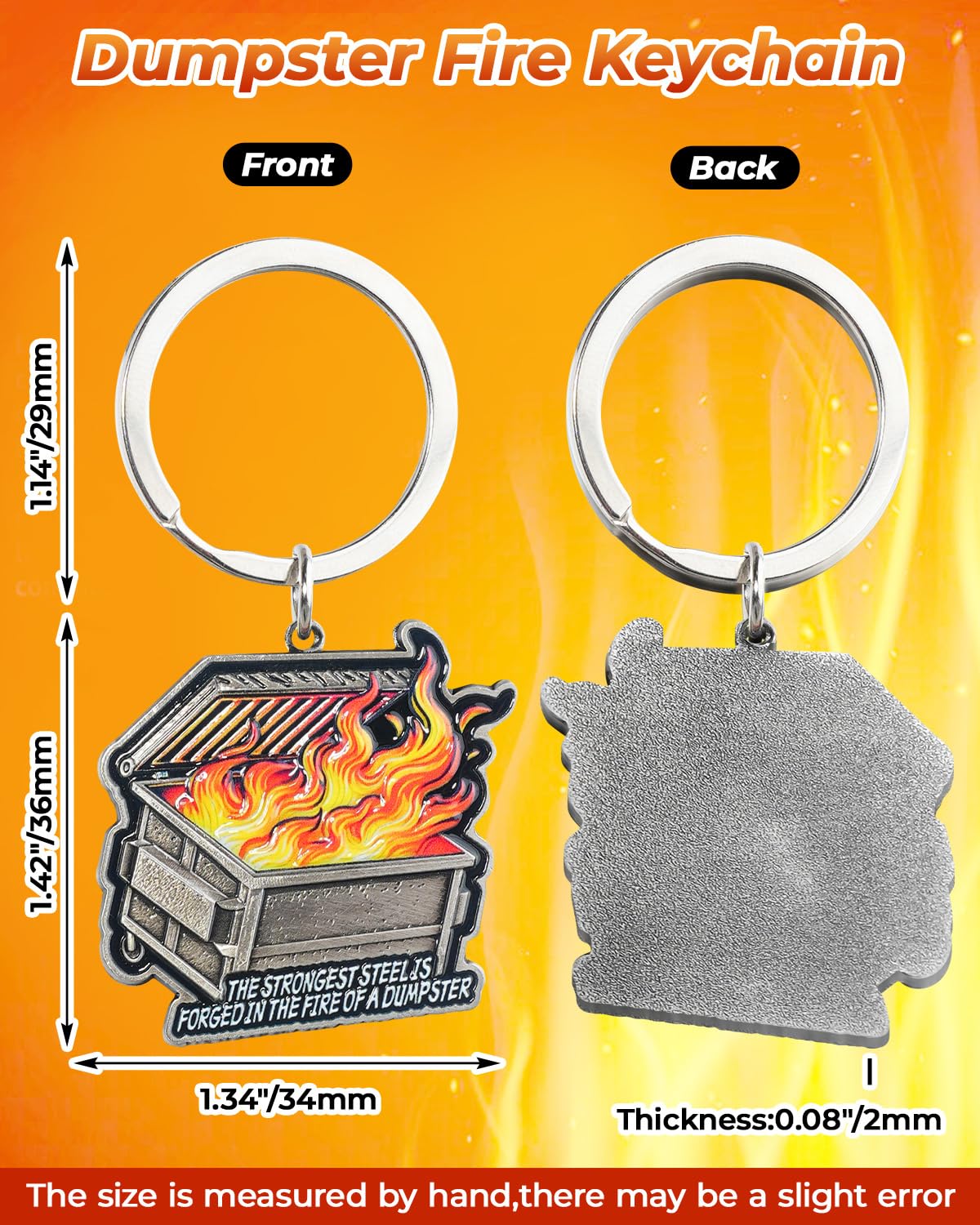 Strongest Steel Forged Emotional Dumpster Fire Keychain mysite