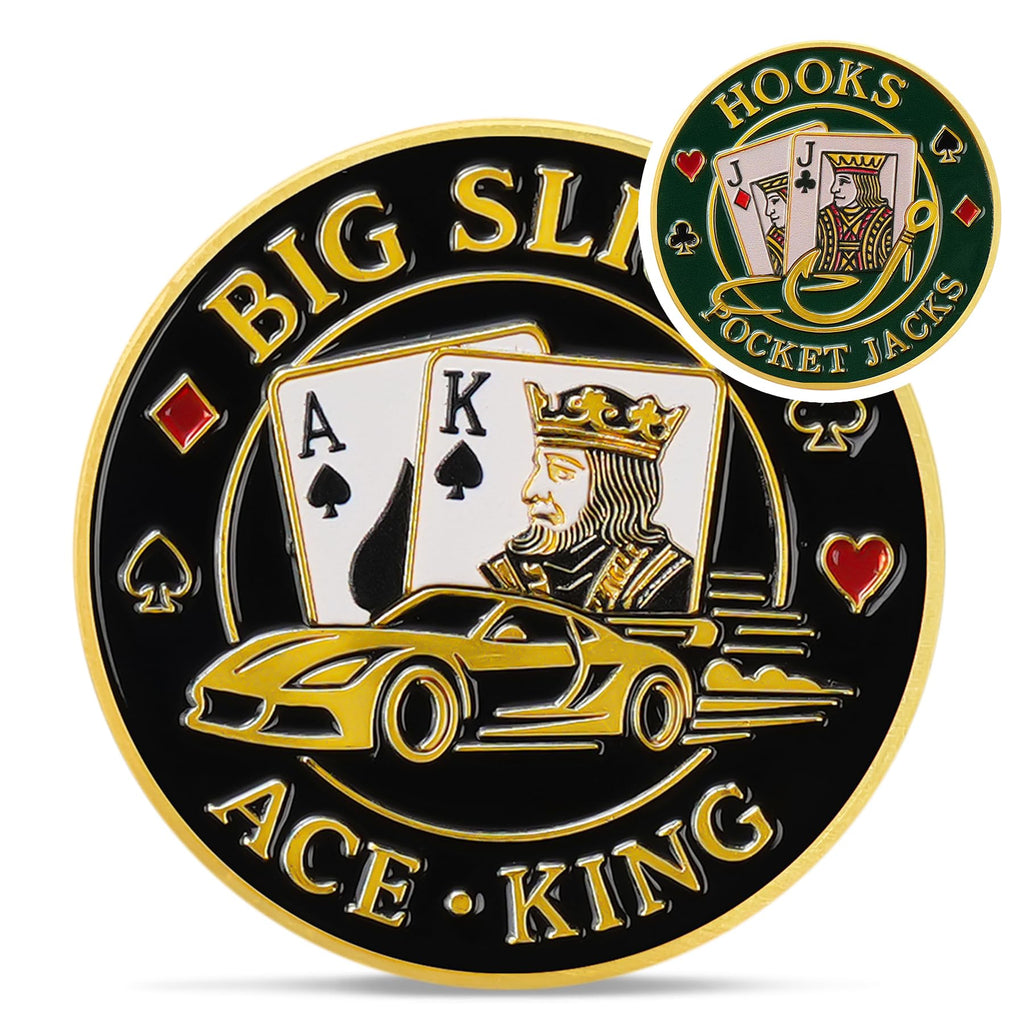 Powerful Big Slick Poker Card Protectors Coin mysite