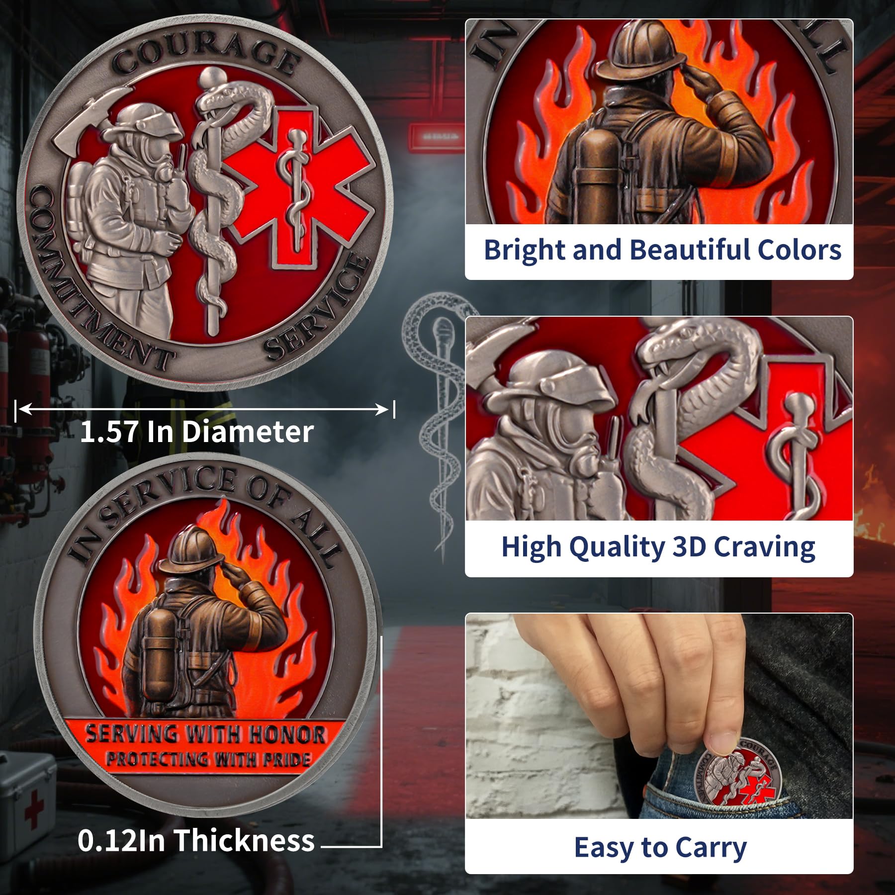 Firefighter Salute Challenge Coin mysite