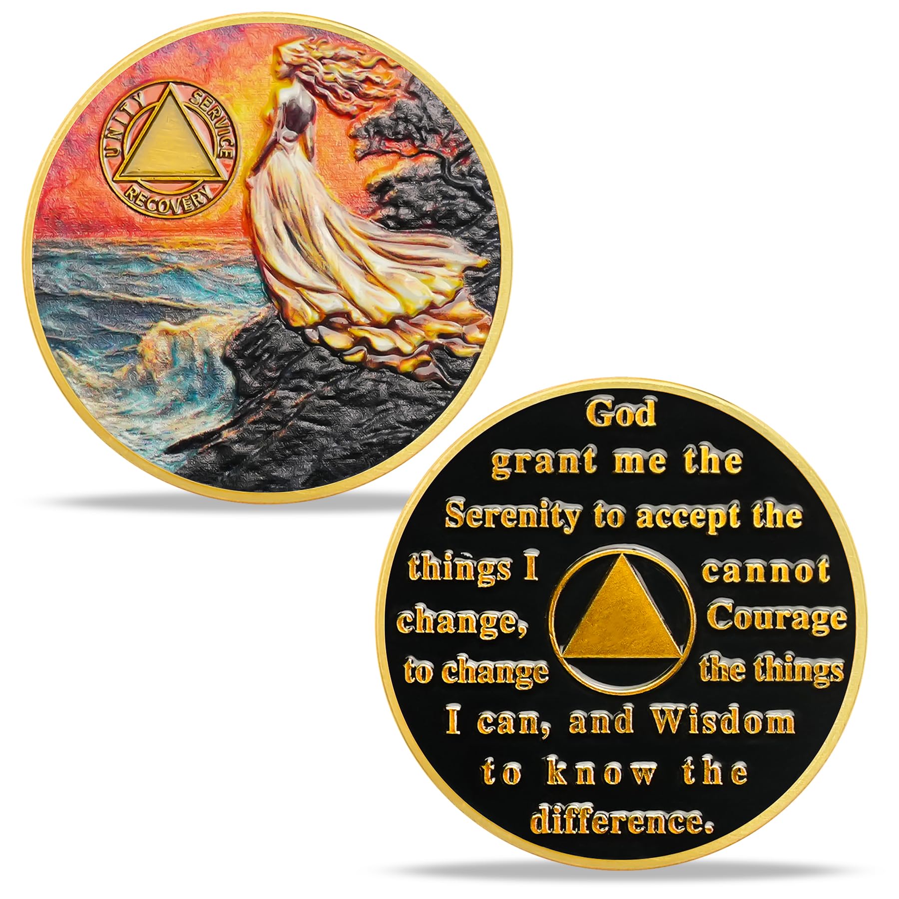 Personalized Powerful Woman Sobriety Coin mysite