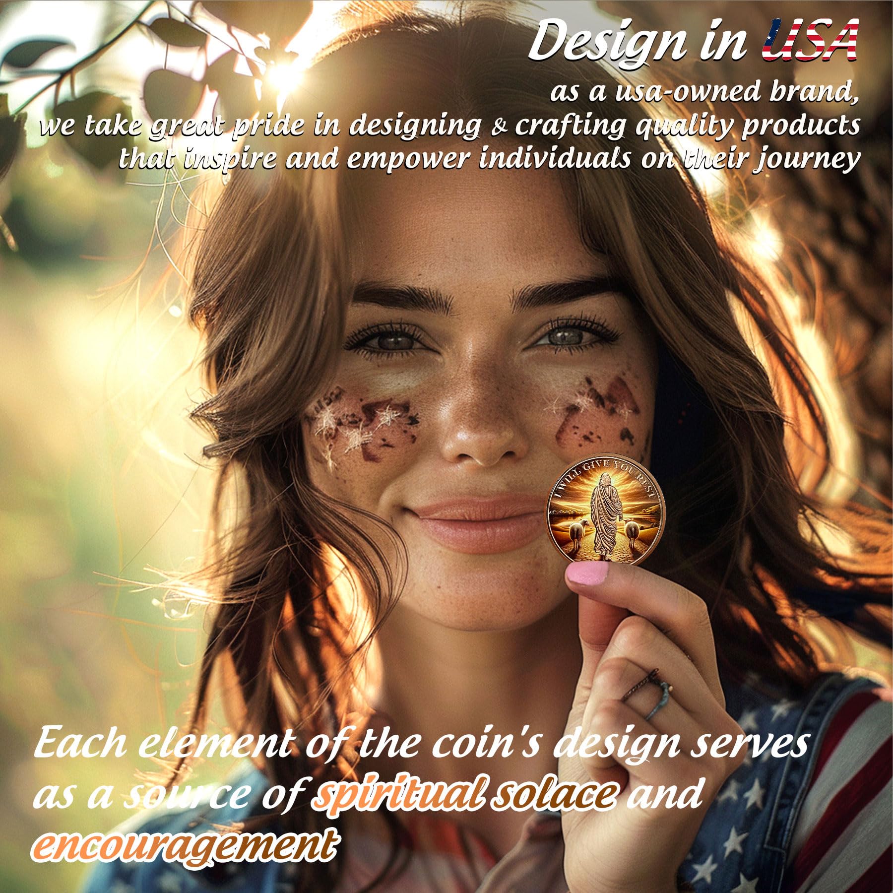 I Will Give You Rest Christian Challenge Coin mysite