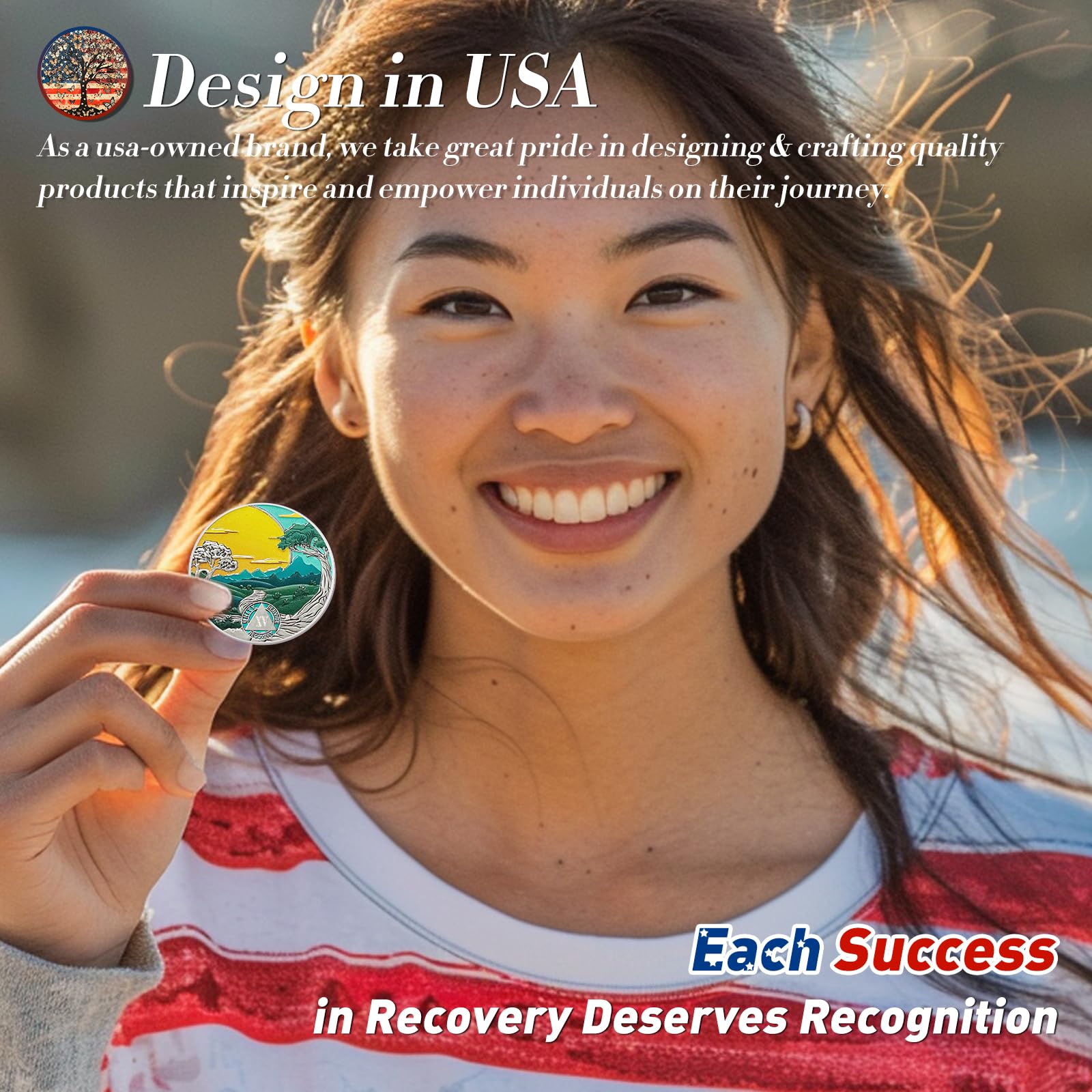 Recovery Sun Green Forest 1-25 Year Sobriety Coin mysite