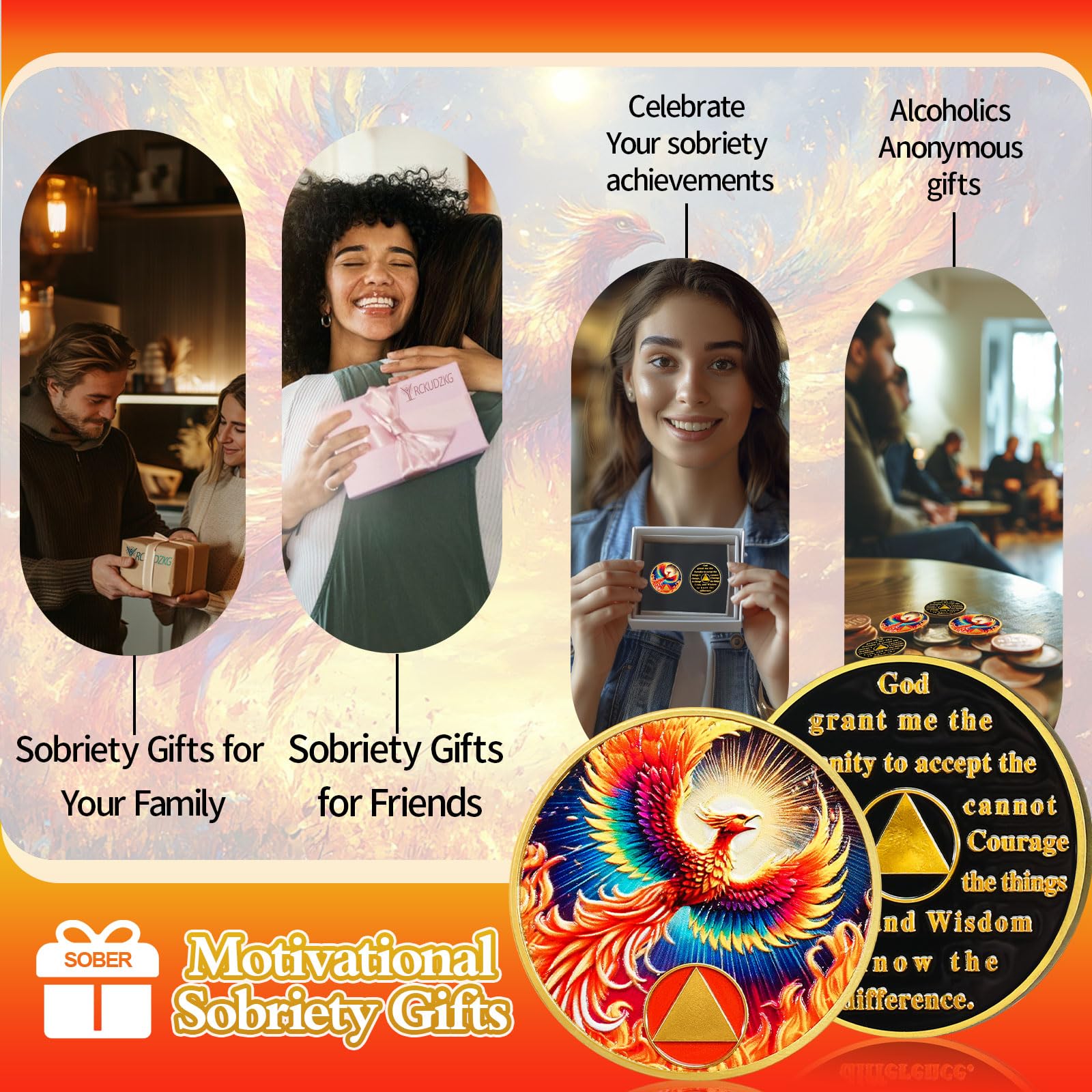 Personalized Rebirth in Fire Phoenix of Light Sobriety Coin mysite